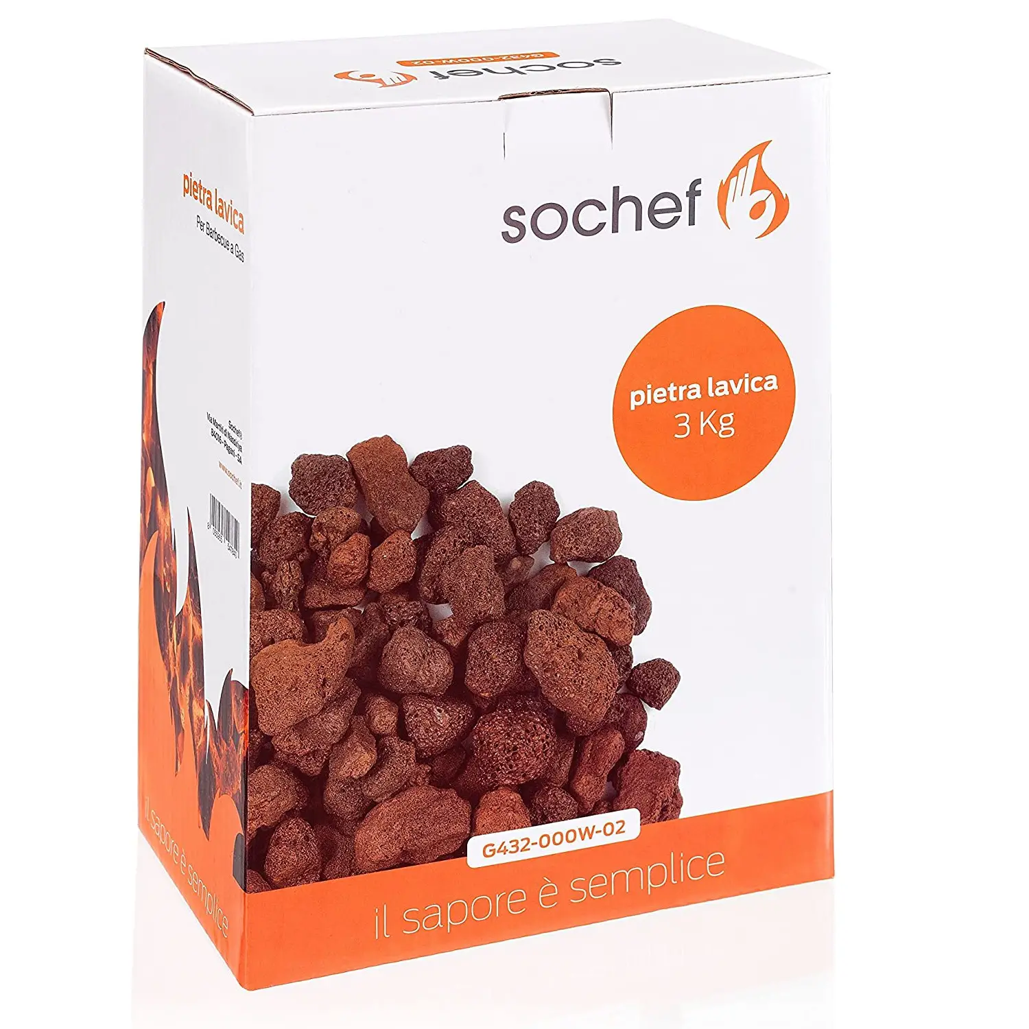 Pietra Lavica Rossa 3 Kg per Barbecue a Gas – Ricambio BBQ Sochef - barbecue a gas
