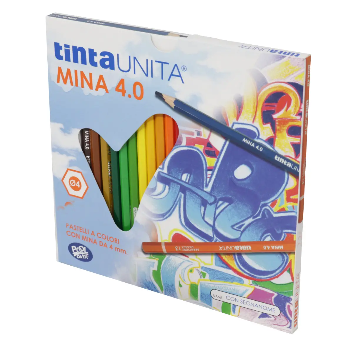 Pastelli Tinta Unita POOL OVER – Mina 4.0 mm | Set 18 Colori - Pastelli