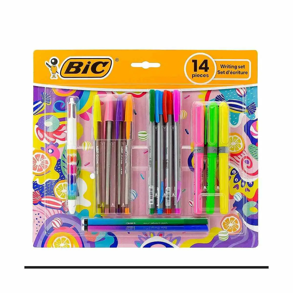 BIC Mixed Pack Colorful – Set di 14 Penne e Evidenziatori - penne pennarelli ufficio