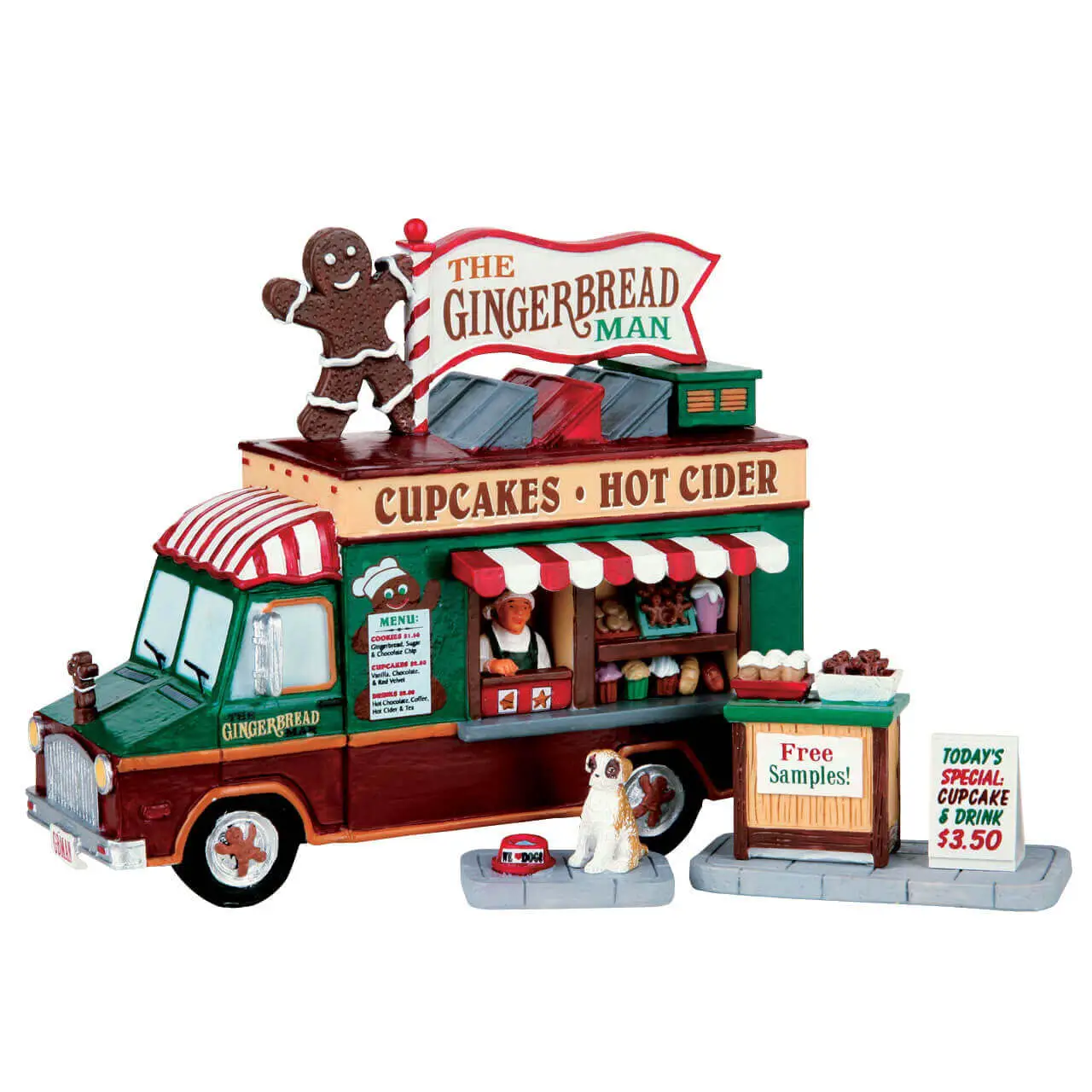 Lemax The Gingerbread Man 63278 – Set 3 Pezzi con Food Truck Natalizio - scene e villaggi