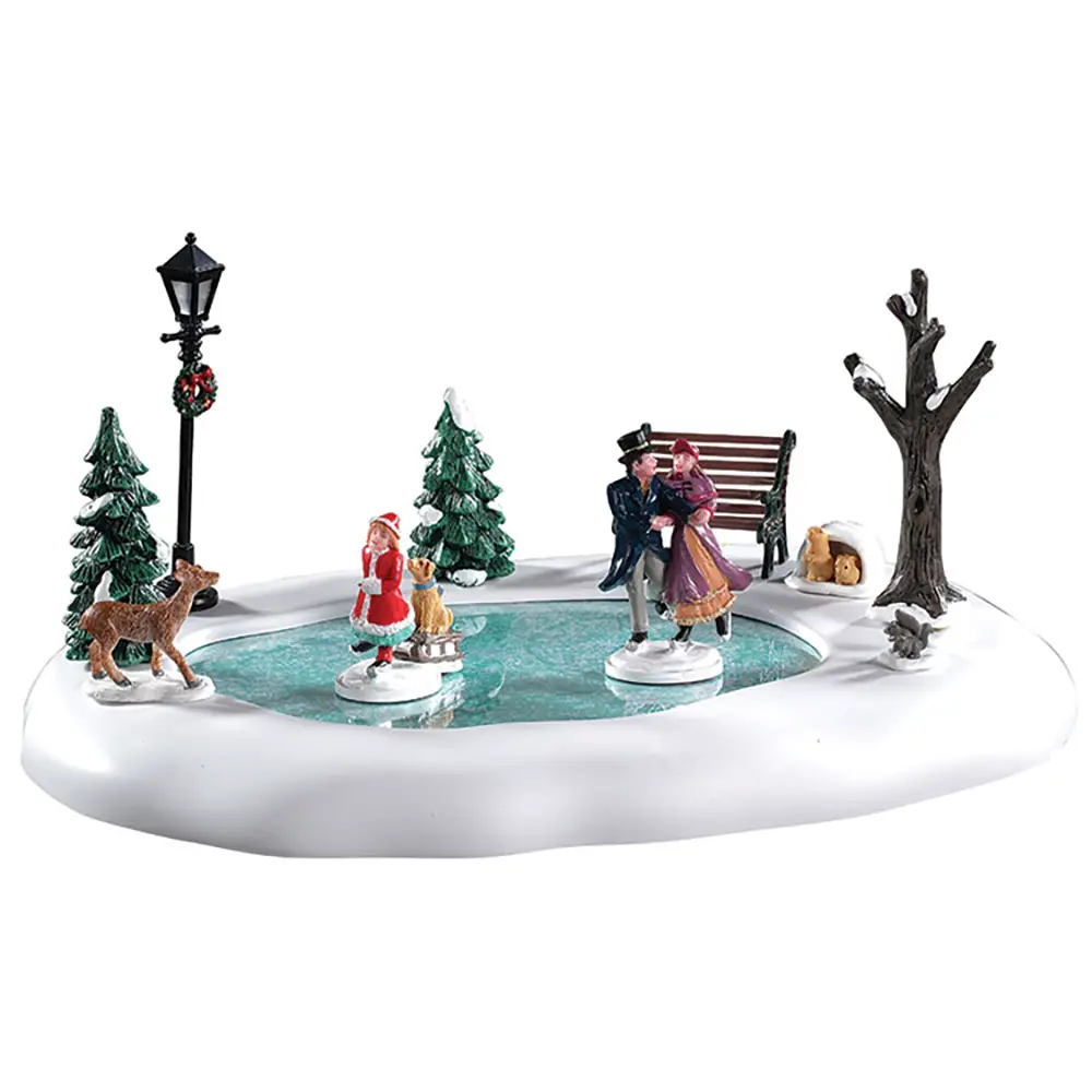 Lemax Victorian Skaters 94527 – Pattinatori Vittoriani Animati Caddington Village - scene e villaggi