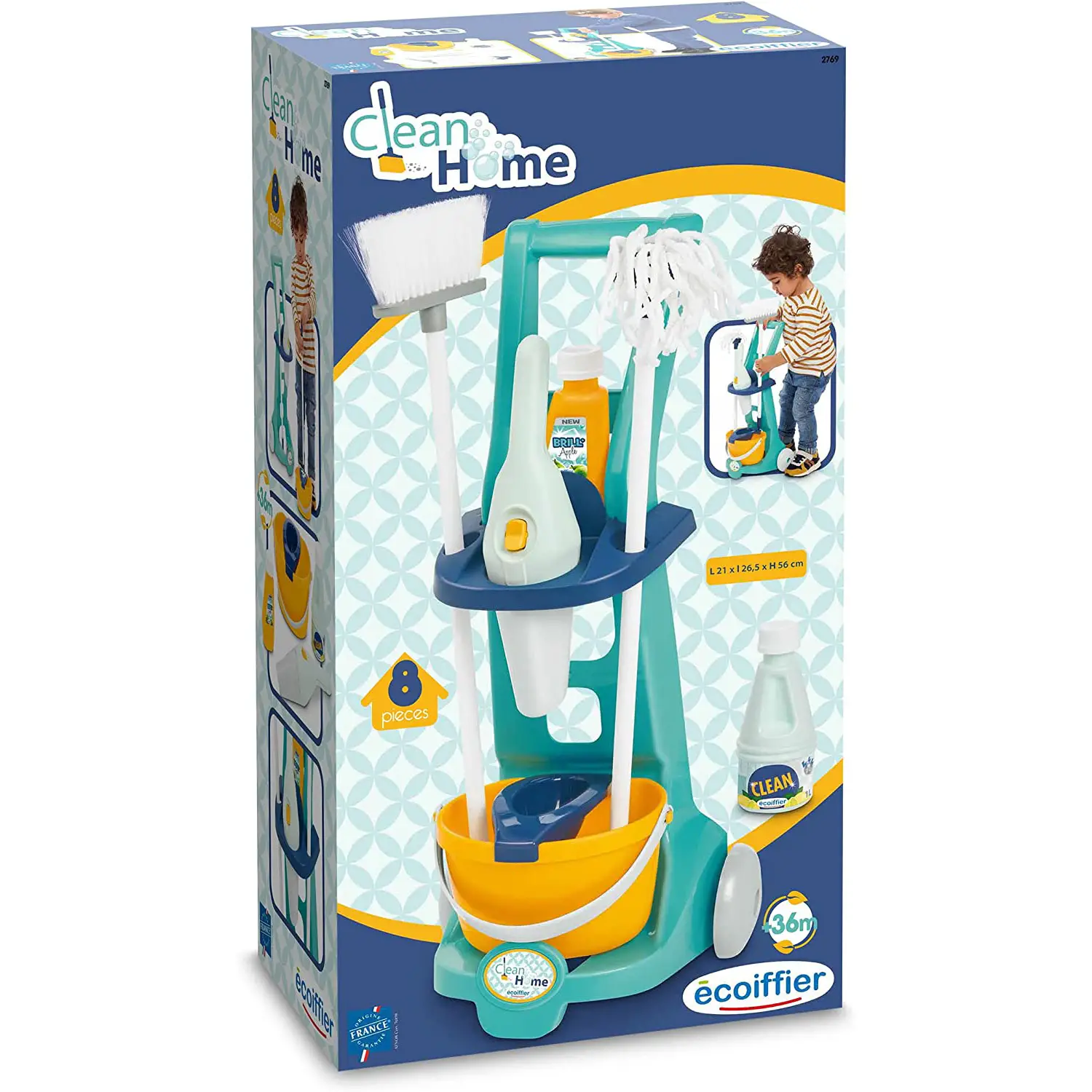 Carrello Domestico Pulizie Clean Home - Cucine e gioco simbolico
