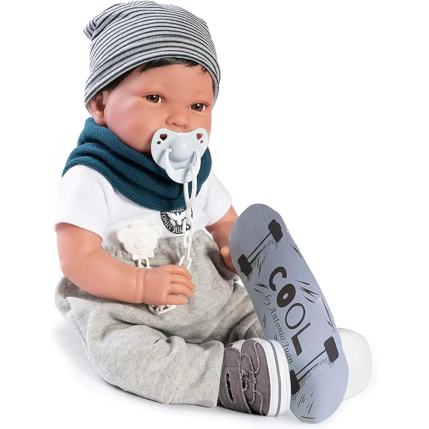 Bambola Neonato Pipo Skater - Bambola Appena Nato da 42 cm - Bambole e accessori