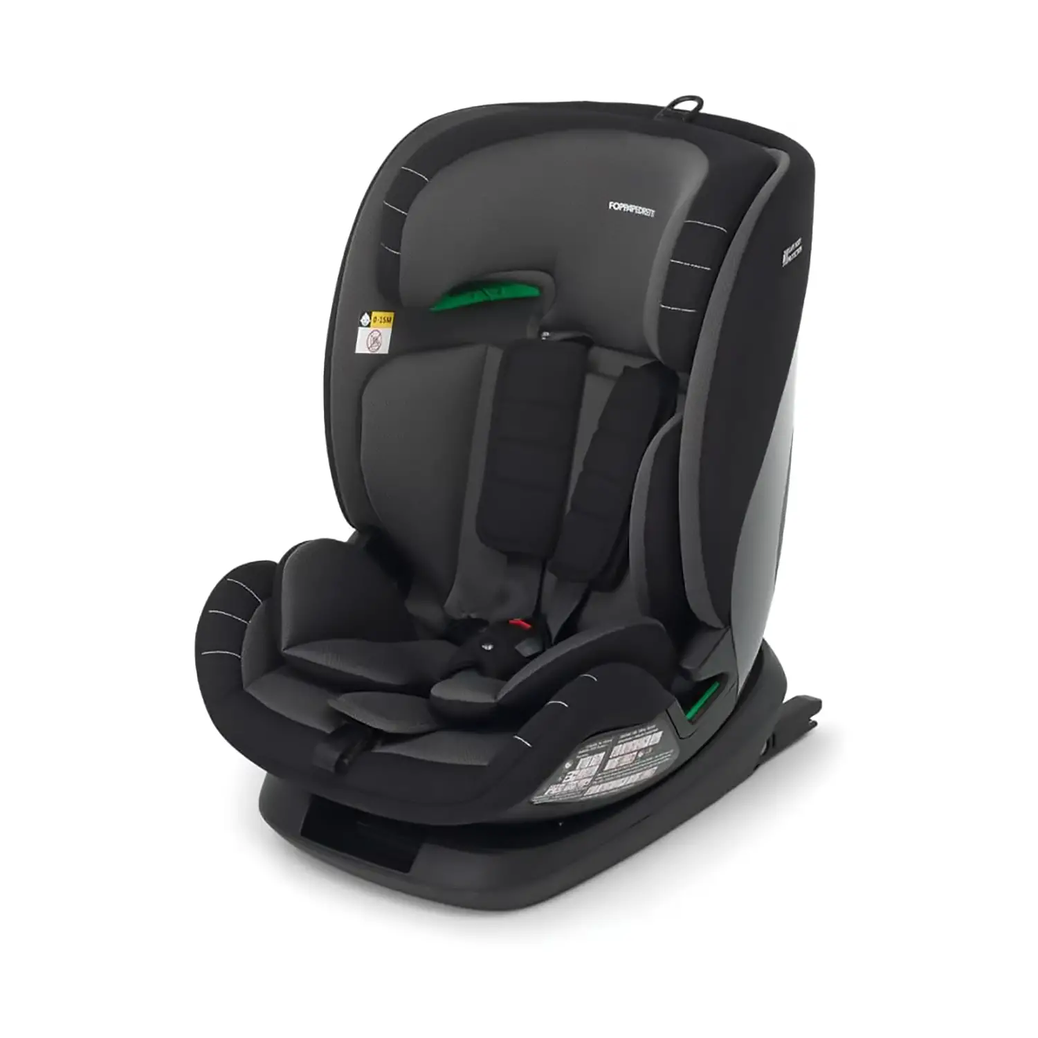 Seggiolino Auto Pitstop I-size Black 15 Mesi 12 anni 76-150cm Foppapedretti - bambini 76-150 cm (15m-12anni)
