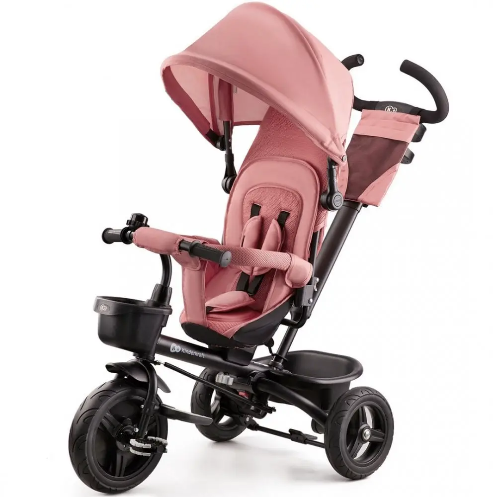 Kinderkraft Aveo Triciclo Rose Pink – Cresce con il Tuo Bambino, da 9 Mesi a 5 Anni - Tricicli e primi passi