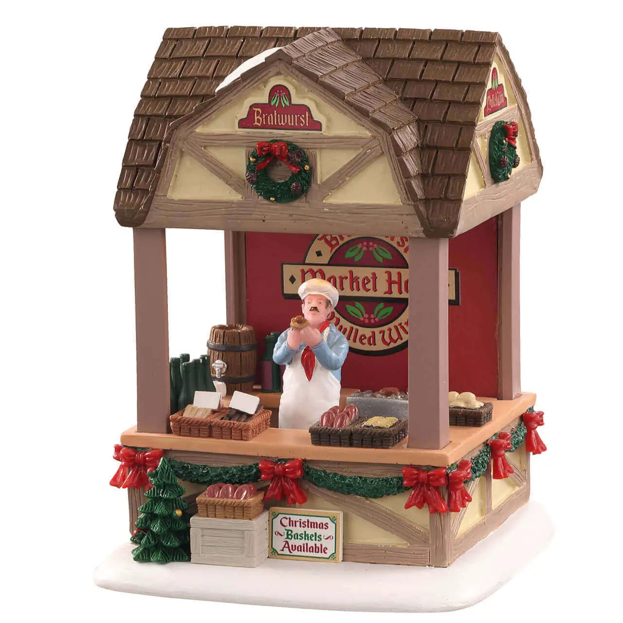 Lemax Christmas Market Bratwurst 14903 – Chiosco Natalizio Luminoso Caddington Village - scene e villaggi