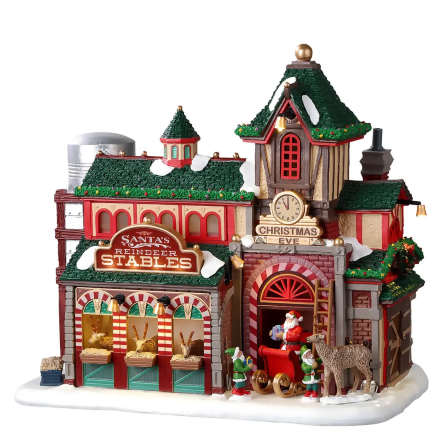 Lemax Santa’s Reindeer Stables 25926 – Scuderia delle Renne Luminosa Santa’s Wonderland - scene e villaggi
