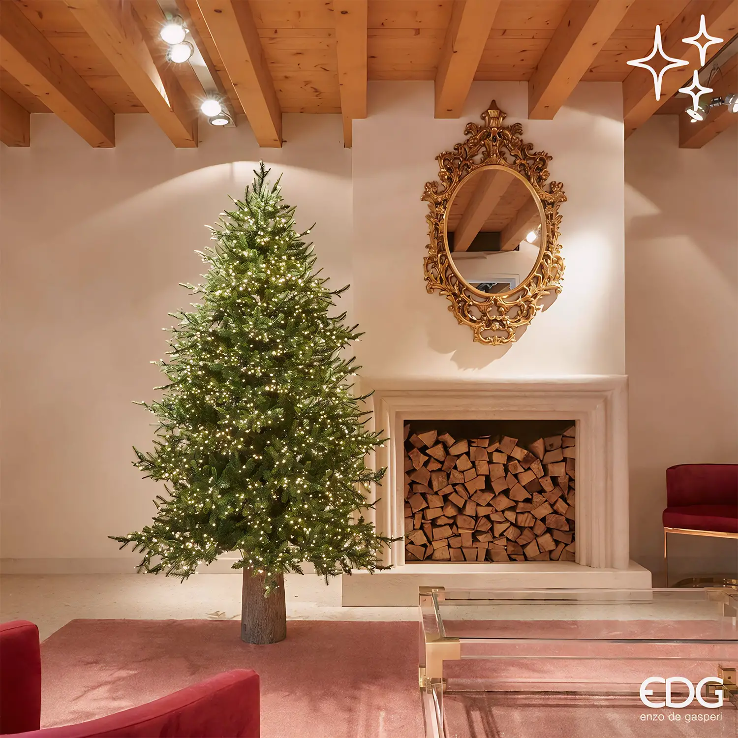 Albero di Natale Pino Luxury H210 C/4000led D142 B9 Green - alberi