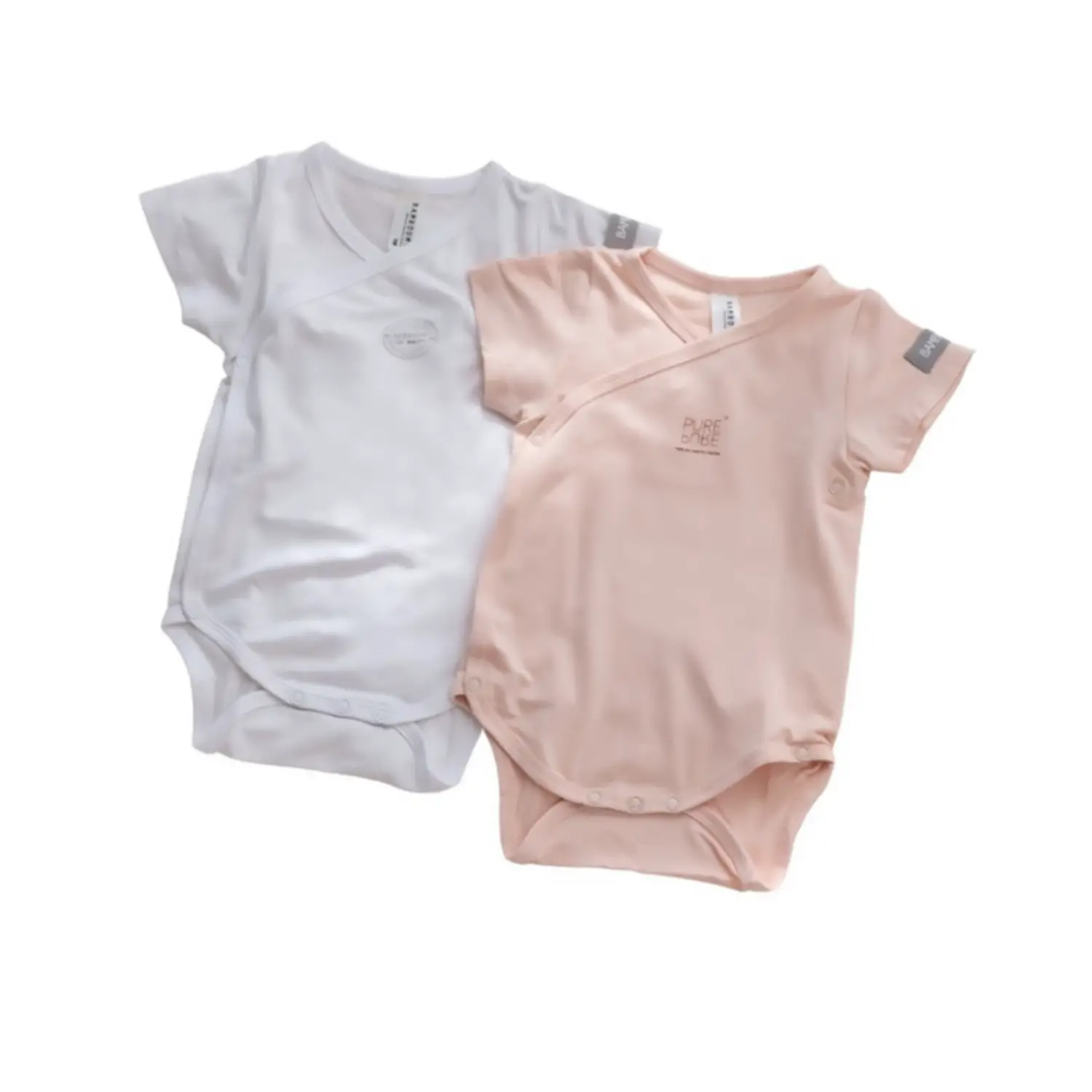 Body Bambino Maniche Corte - Taglia 1 Mese - 2 Pezzi Rosa e Bianco - intimo neonato