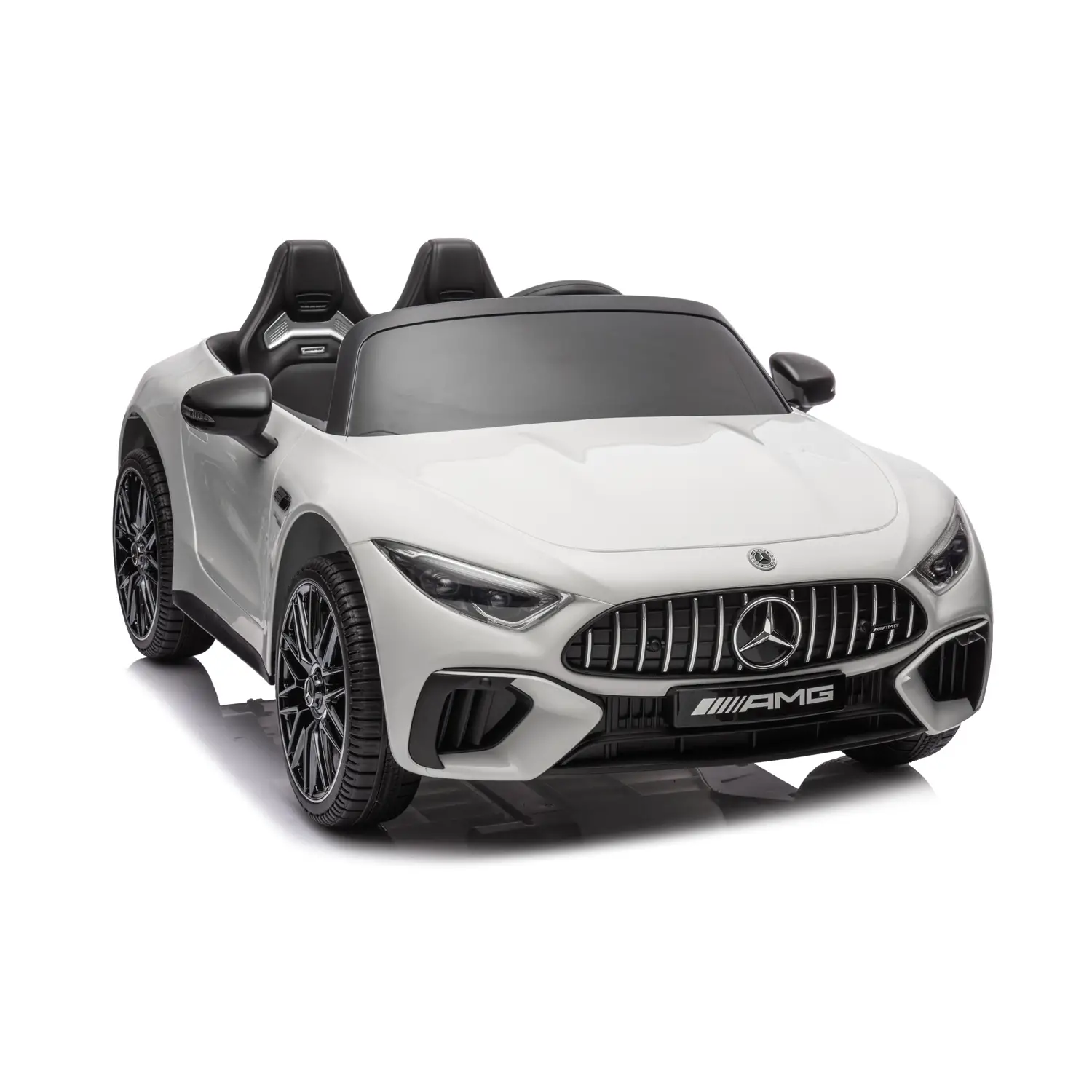 Auto elettrica per bambini Mercedes AMG SL 63 con telecomando 2,4 Ghz Bianca - auto