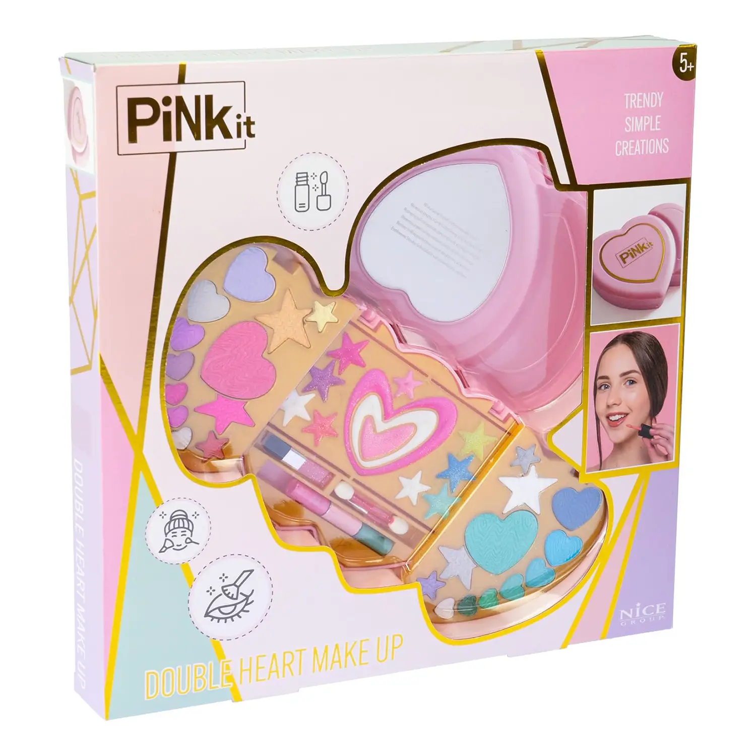 Pink It Double Heart Makeup - bellezza e accessori