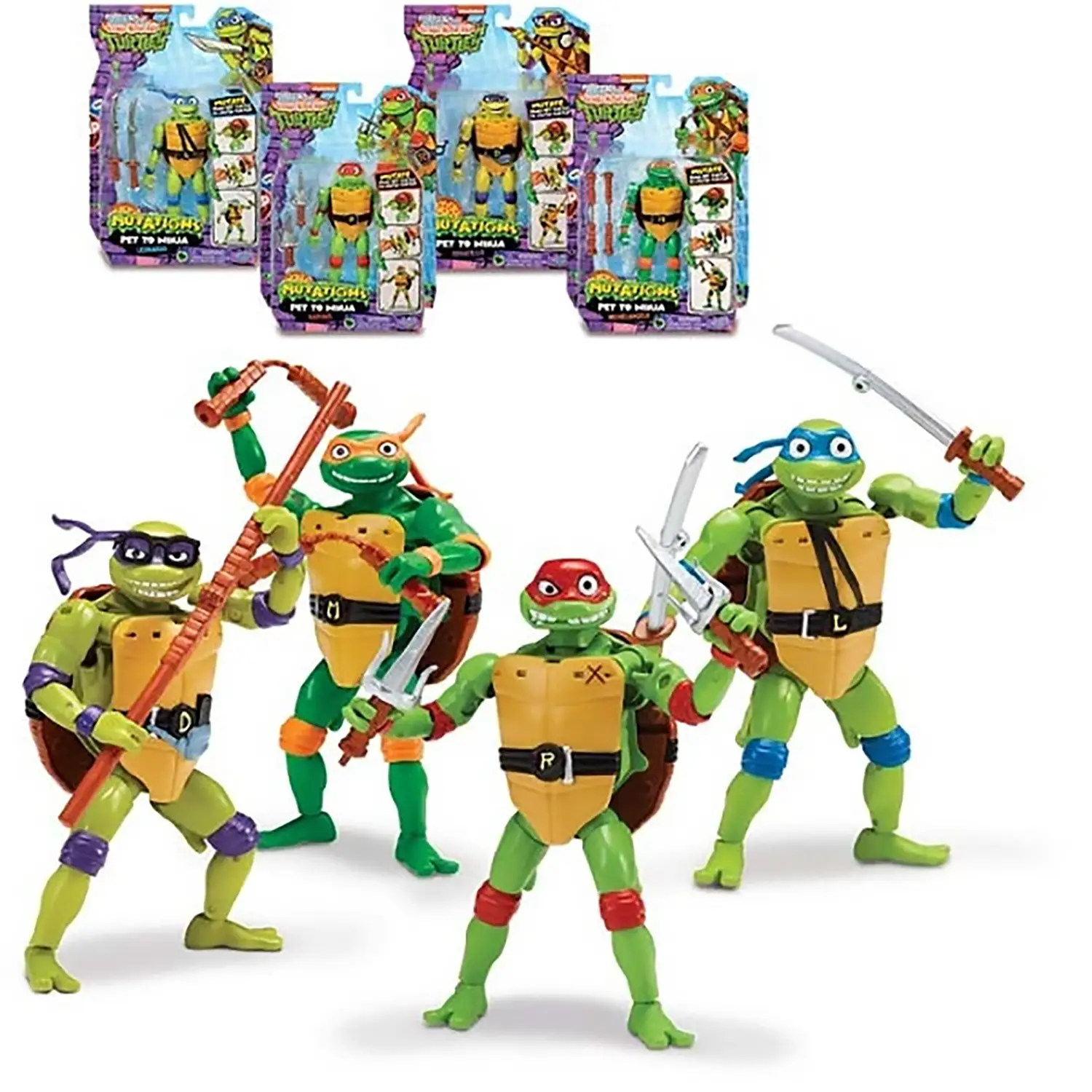 Ninja Turtles Action Figure Deluxe Trasformabili - action figures ed accessori