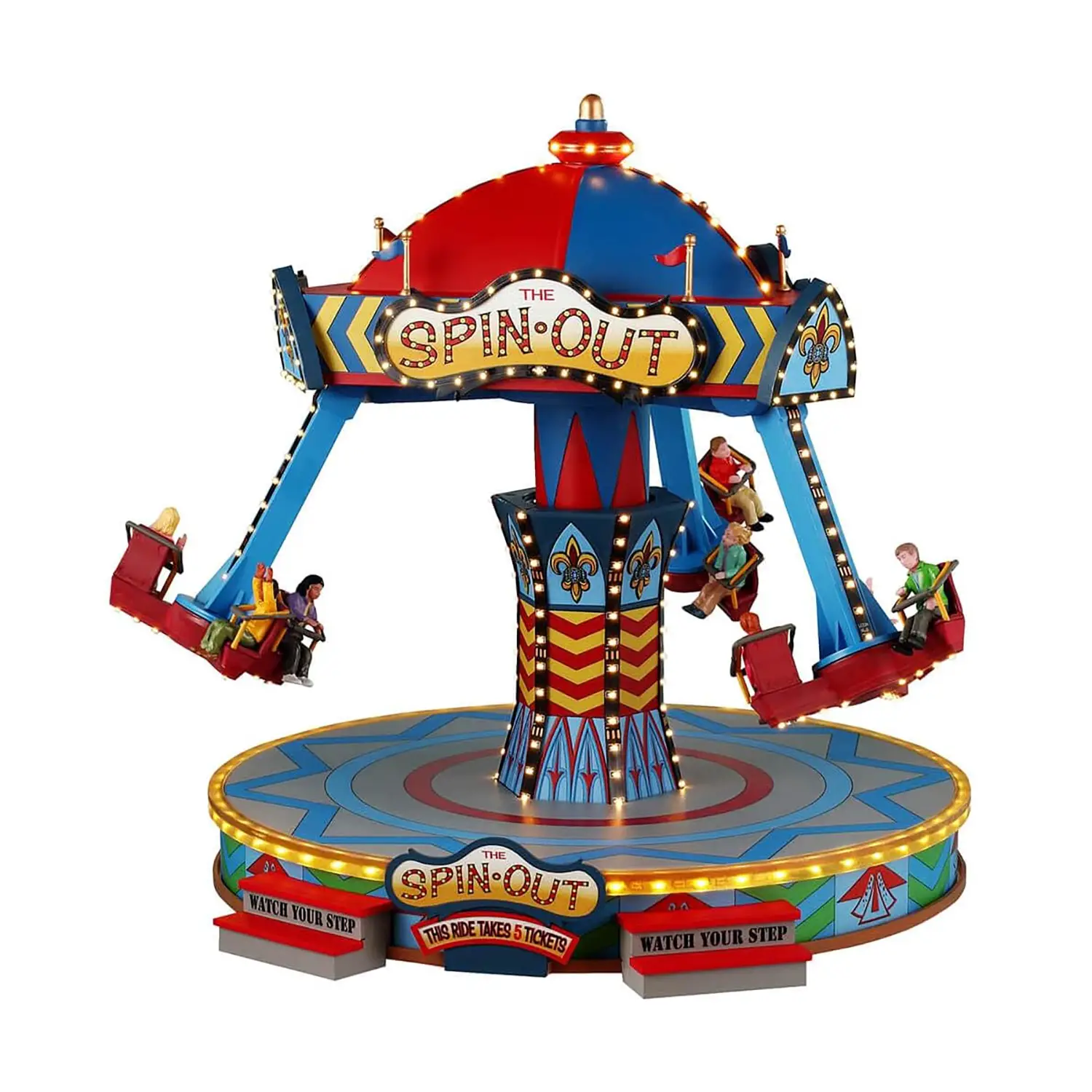 Lemax The Spin Out 44361 – Giostra Rotante Animata con Luci e Musica - scene e villaggi