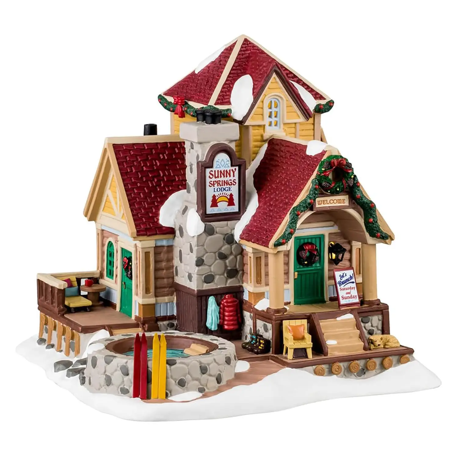Lemax Sunny Springs Lodge 45229 – Lodge Luminoso con Spa Vail Village - scene e villaggi