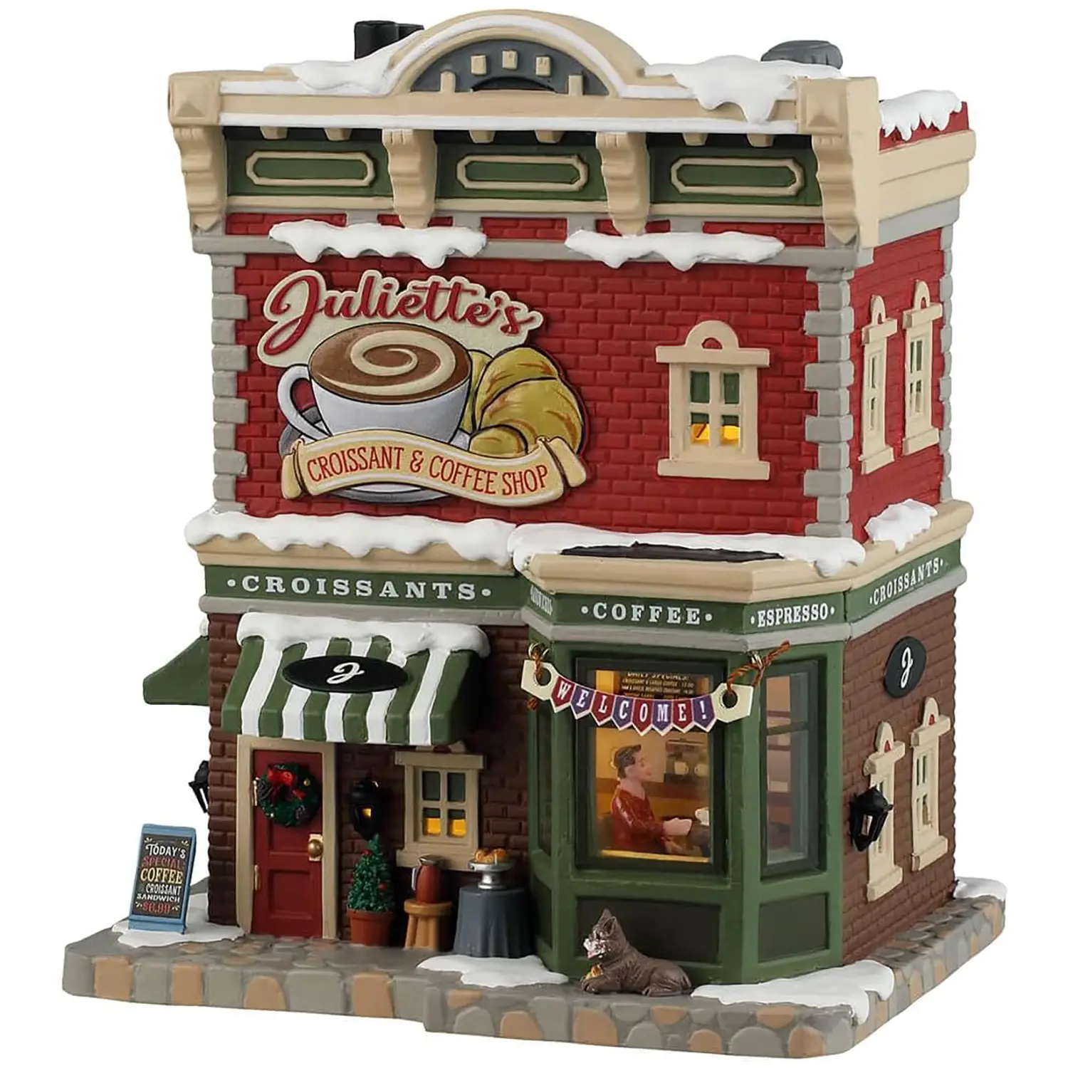 Lemax 45251 Juliette’s Croissant & Coffee Shop Natalizio Luminoso - scene e villaggi