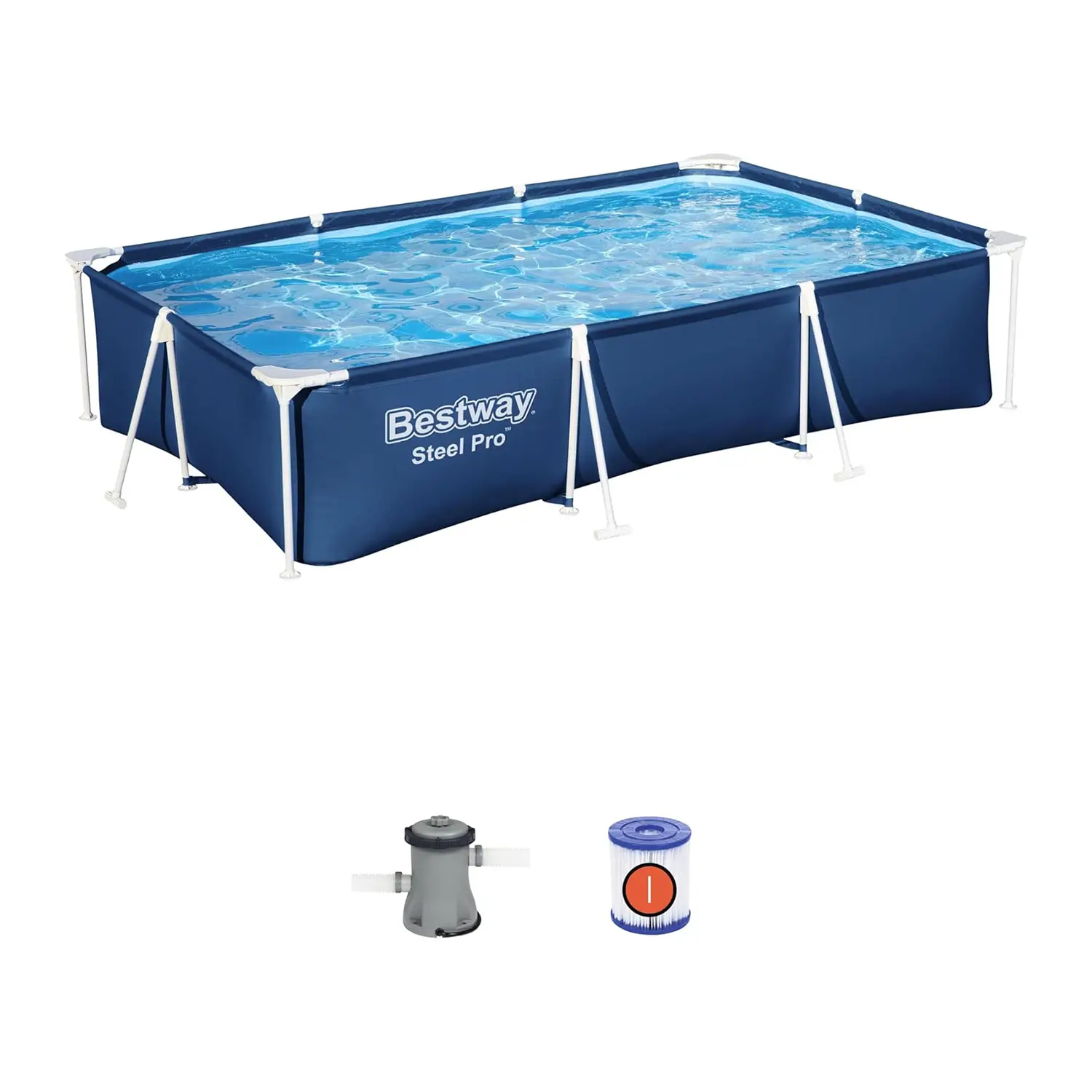 Piscina Steel Pro Frame Rettangolare Cm. 300X201X66, Cap. 3.300L - piscine rigide