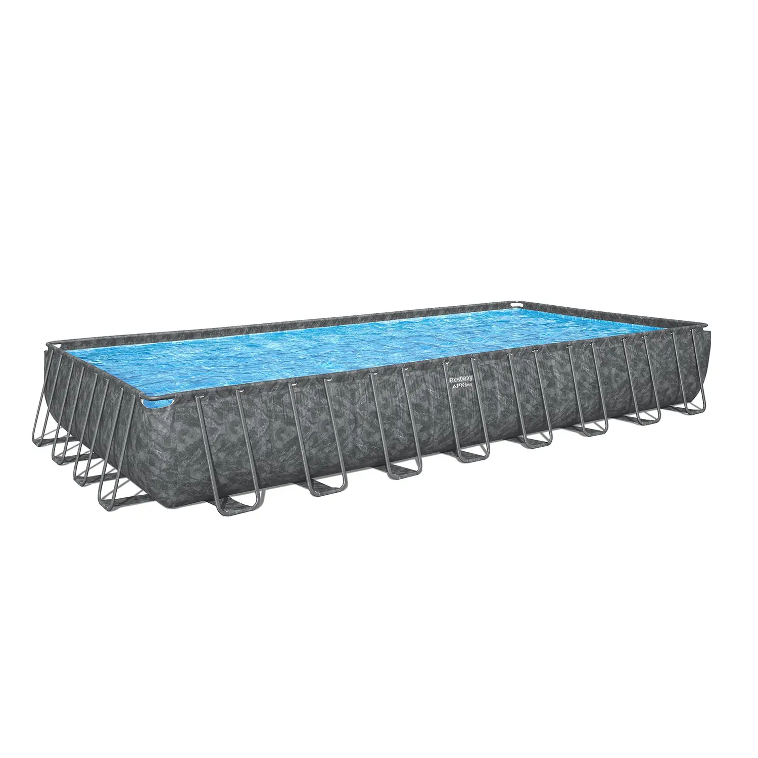 Piscina APX 365 Rettangolare 9.56x4.88x1.32m Marmo Scuro - piscine rigide