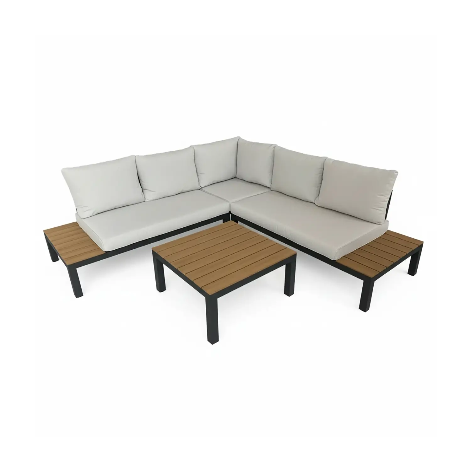 Salotto Vieste Lounge Angolare Antracite In Alluminio Salmar - set e salotti