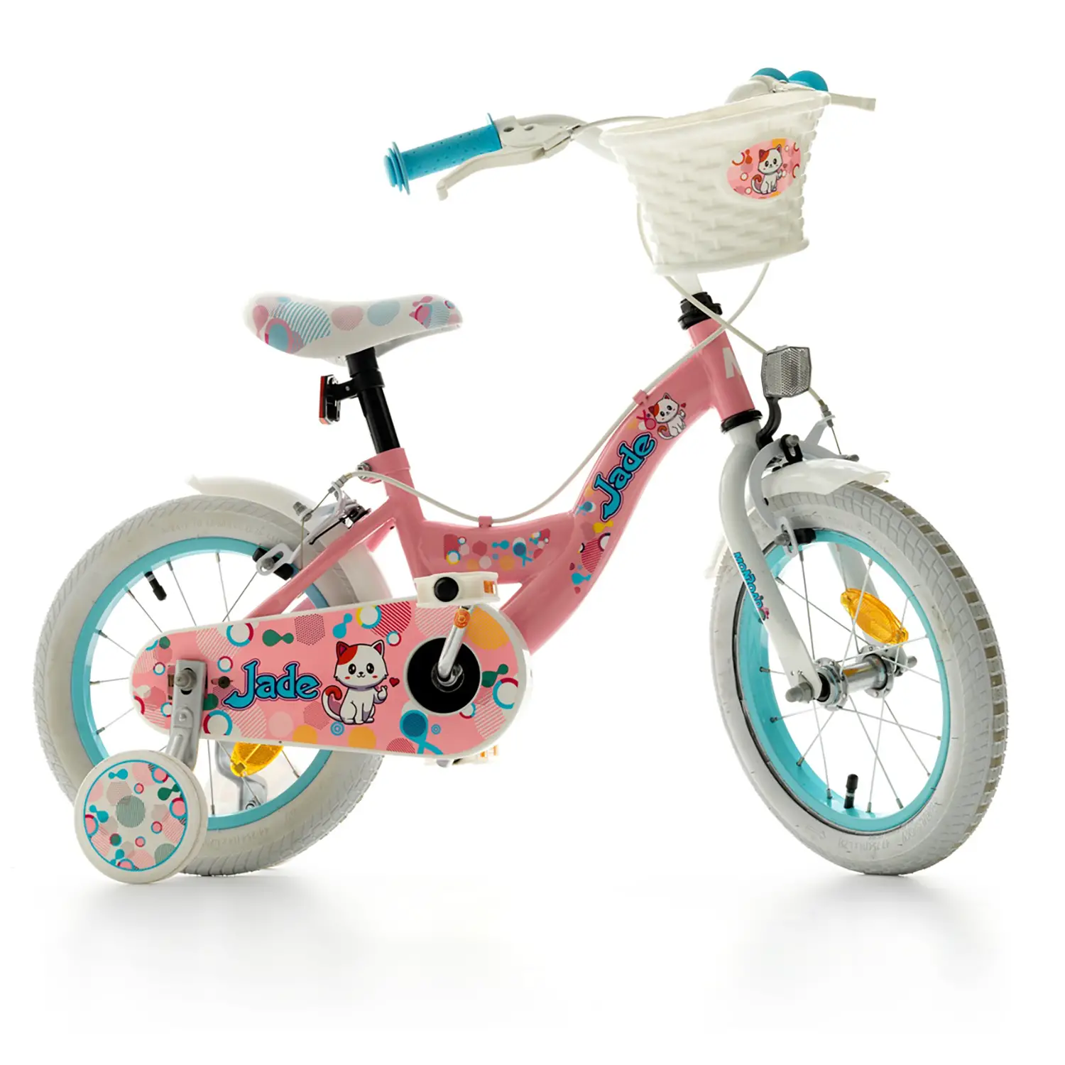 Bicicletta Bambina 16" Jade Rosa Con Rotelline Stabilizzatrici - biciclette bambini