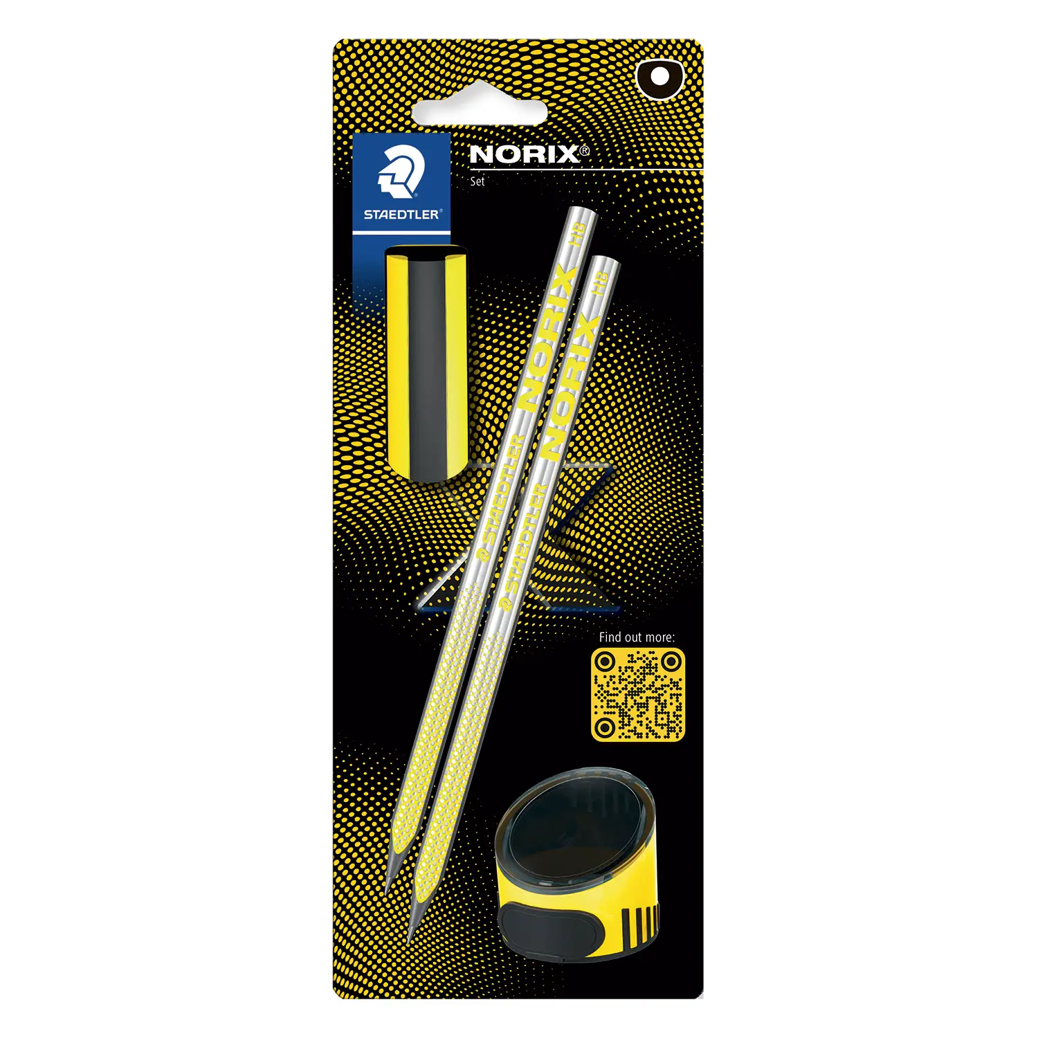 Matita Norix Staedtler In Grafite Grad. HB Set Scuola 3 Pezzi Giallo - Matite Temperini Gomme