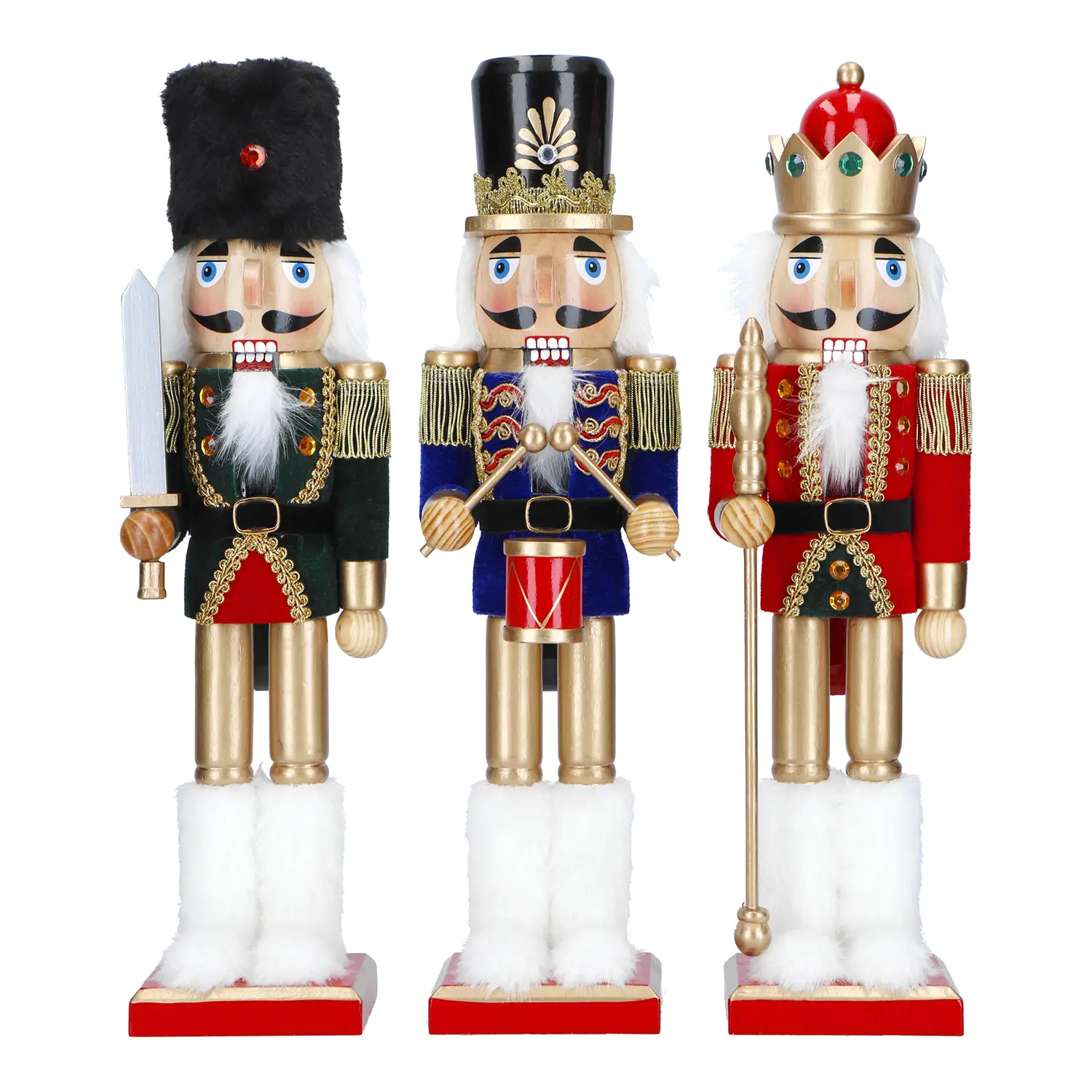 Natale Personaggio Schiaccianoci 38 Cm - schiaccianoci