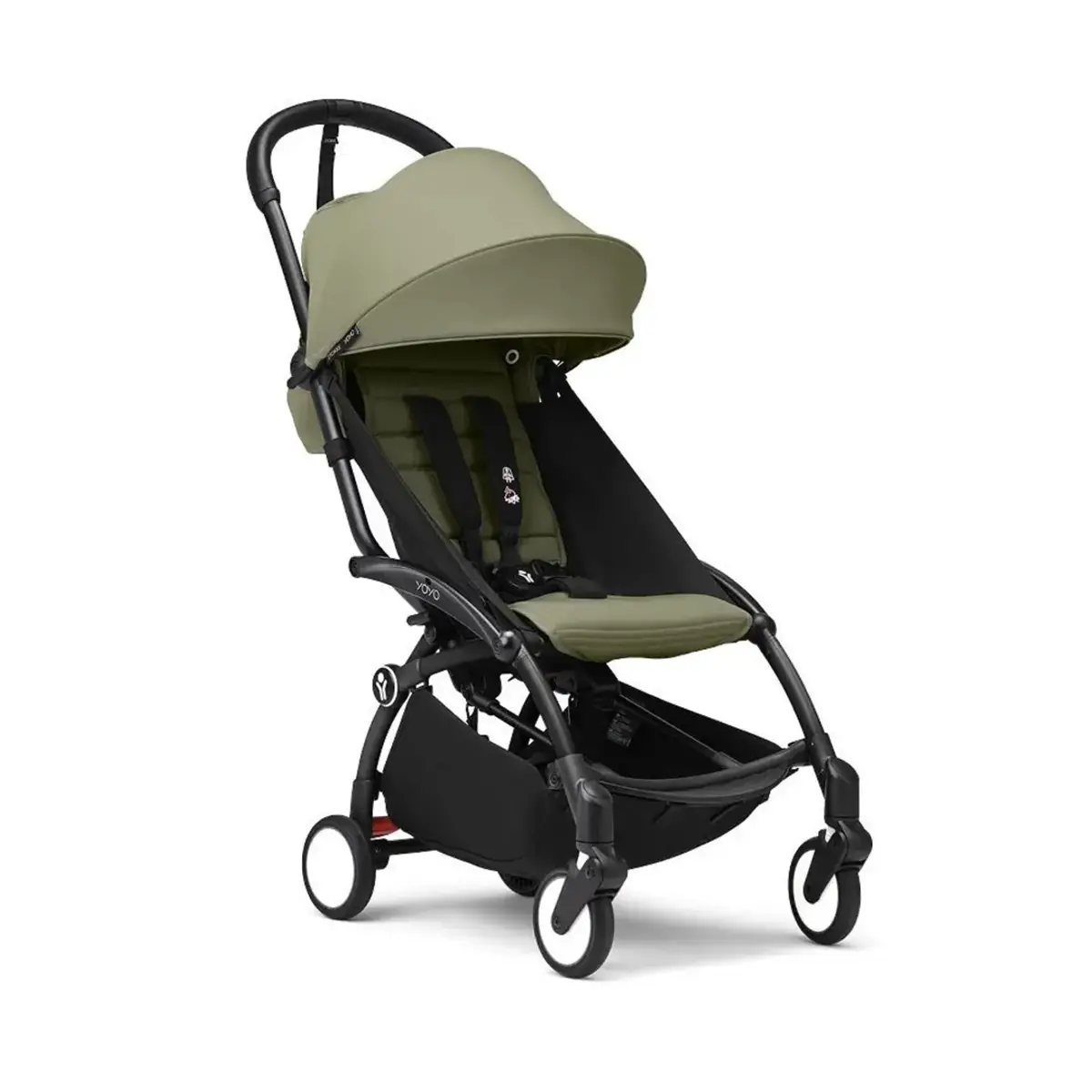 Stokke - Passeggino Yoyo3 Con Set Rivestimento 6+ Olive Telaio - Black - passeggini compatti