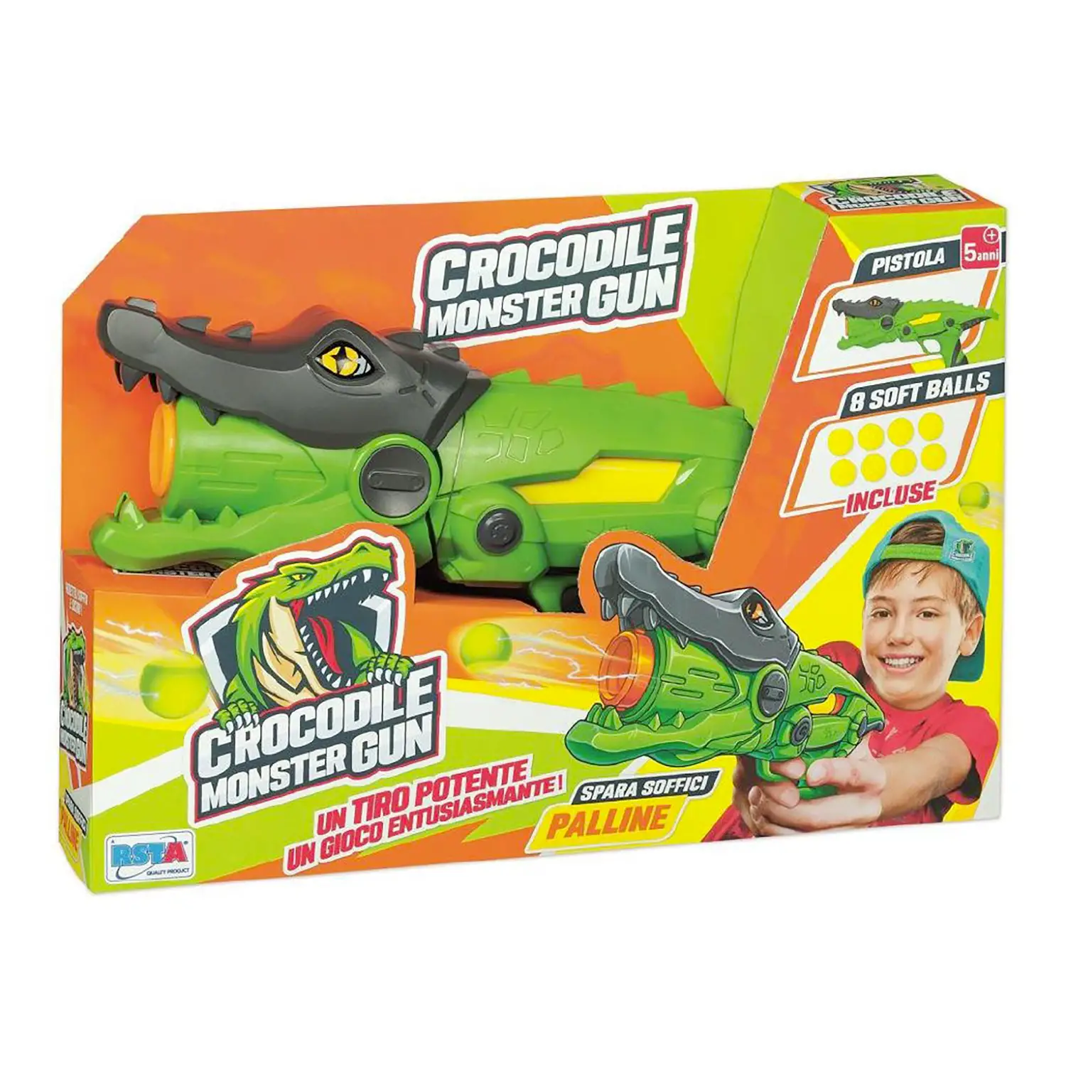 Pistola Sparapalline Crocodile Monster Gun - Professioni e mestieri