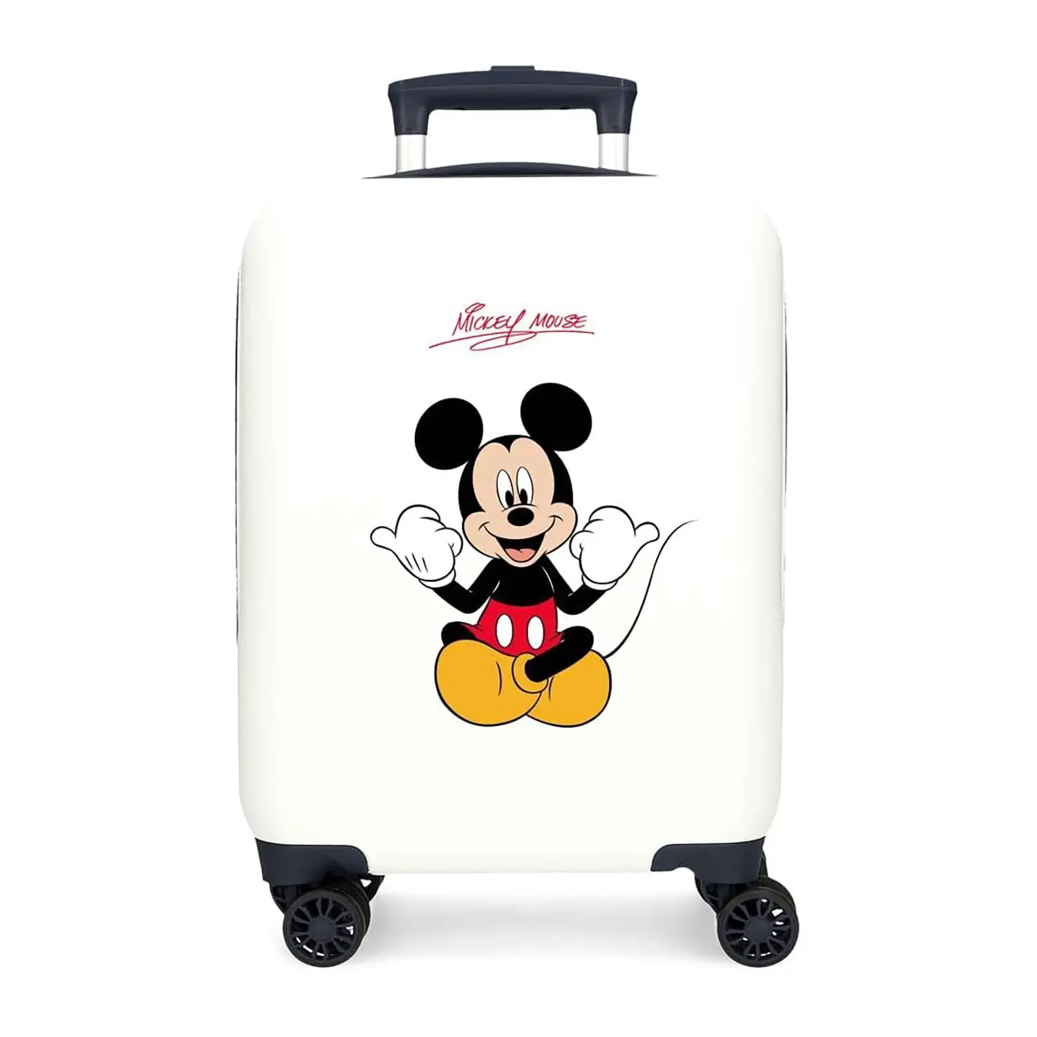 Valigia Mickey Cheerful 50cm ABS Bianca 4 Ruote Bimbo - valige e borse da viaggio
