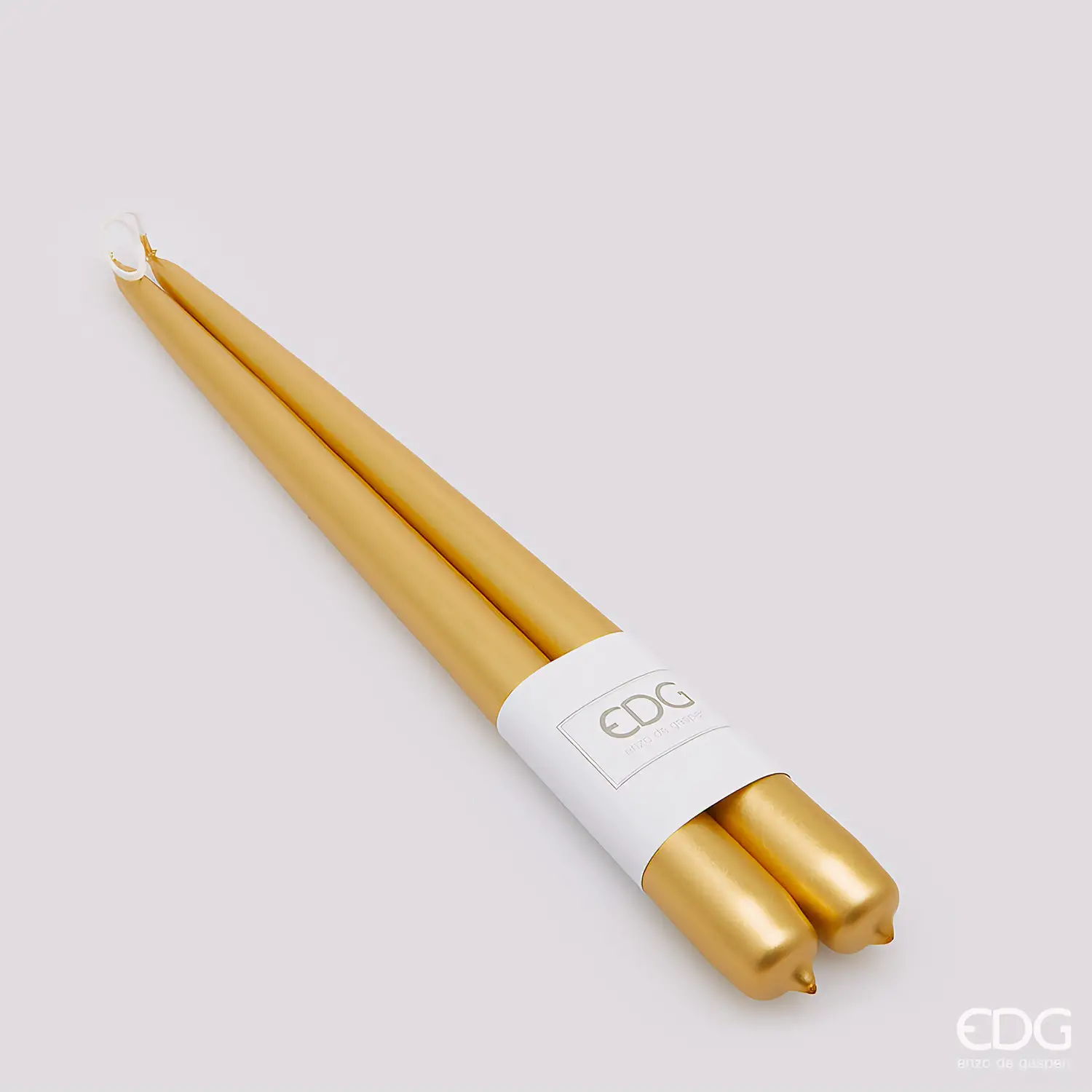Natale Candela Stelo 300x22 2pz Metall. Gold - addobbi casa