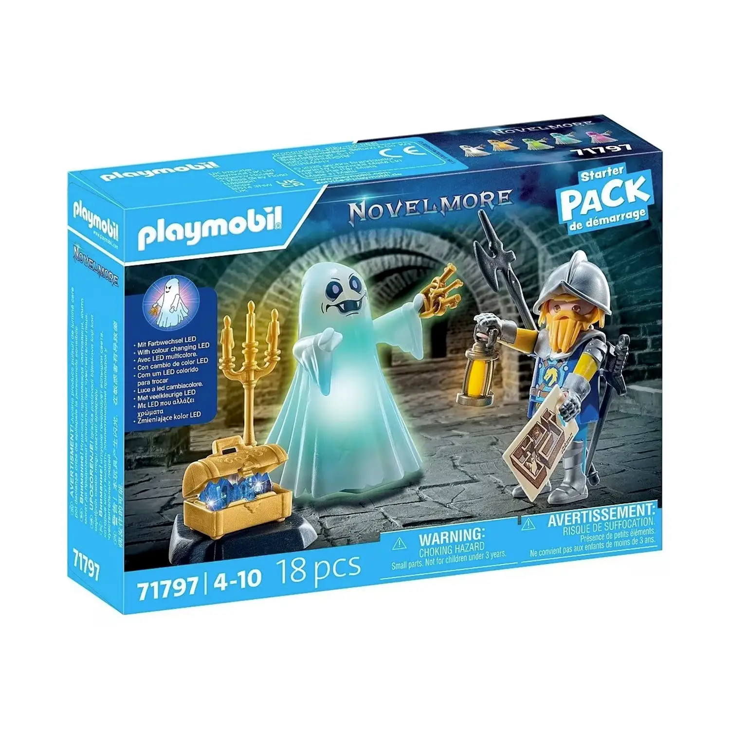 Fantasma Luminoso E Cavaliere Starter Pack Playmobil Novelmore - playmobil