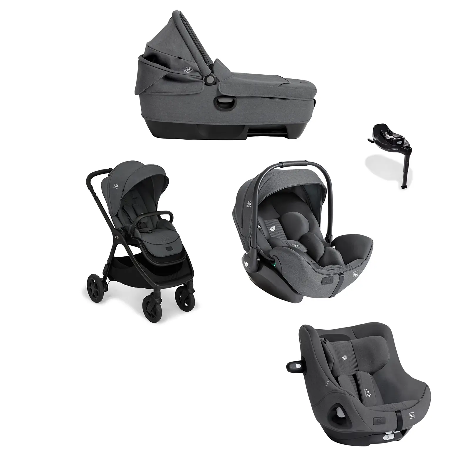 Trio Finiti Signature con Navicella Calmi R129 più Seggiolino Auto I-Harbour E I-Size 360 Ebony - trio e modulari