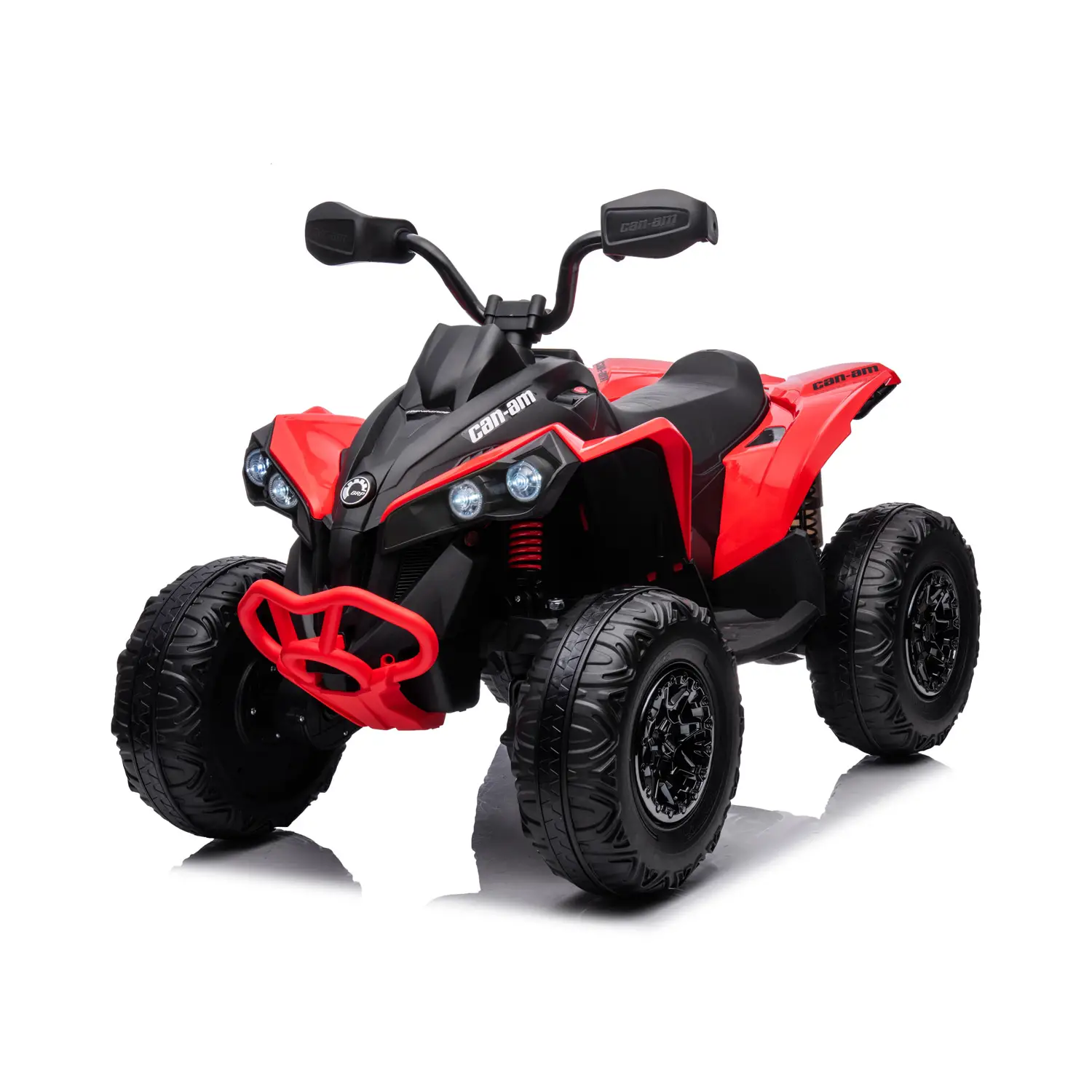 Can-Am Quad Renegade ATV Elettrico, Licenza Ufficiale con Sospensioni e Luci LED, Rosso - auto