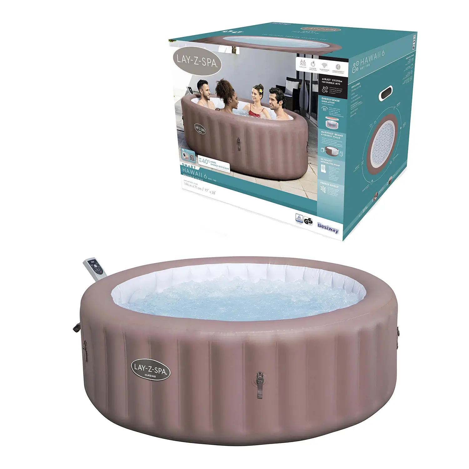 Idromassaggio Gonfiabile Lay-Z-Spa Hawaii AirJet 4-6 persone - piscine rigide