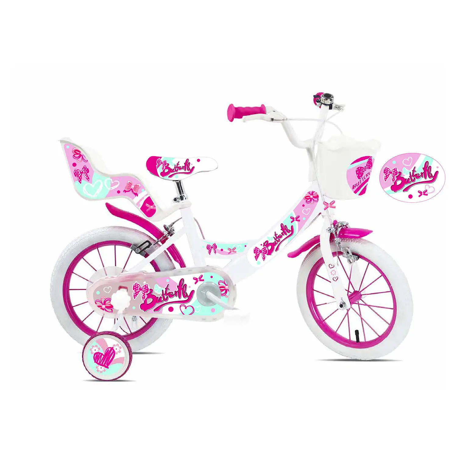 Bicicletta 14 Pollici Butterfly, Bici per Bambini 3-5 Anni - biciclette bambini
