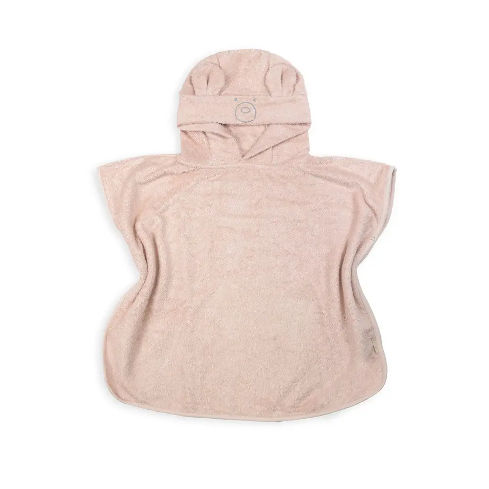 Poncho Accappatoio Bamboom in Spugna di Bambù – Warm Pink – Taglia 2-4 Anni - accappatoi