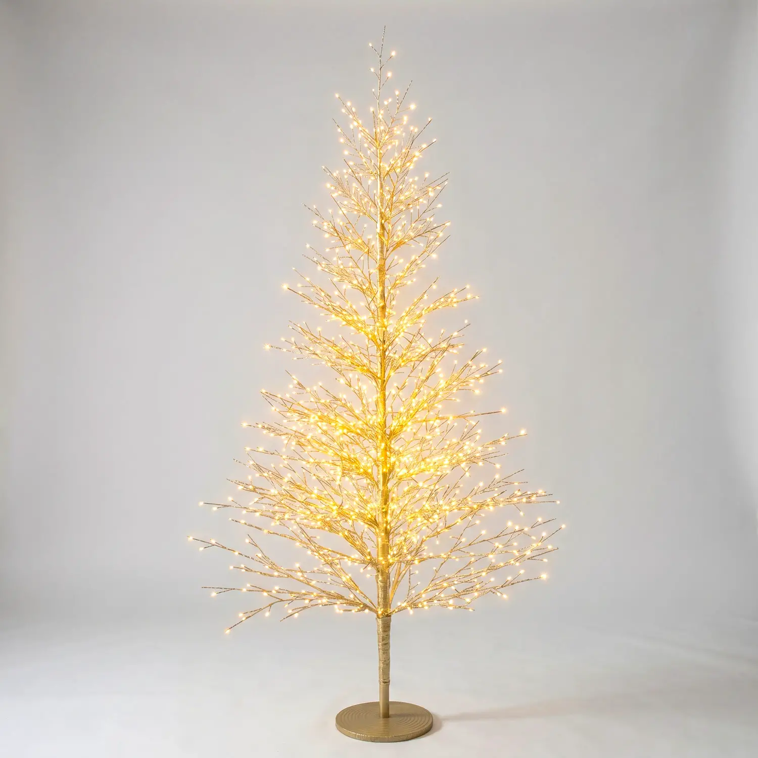 Albero di Natale Faggio Classico 1940 LED, Altezza 180 cm, Finitura Oro - alberi led di design