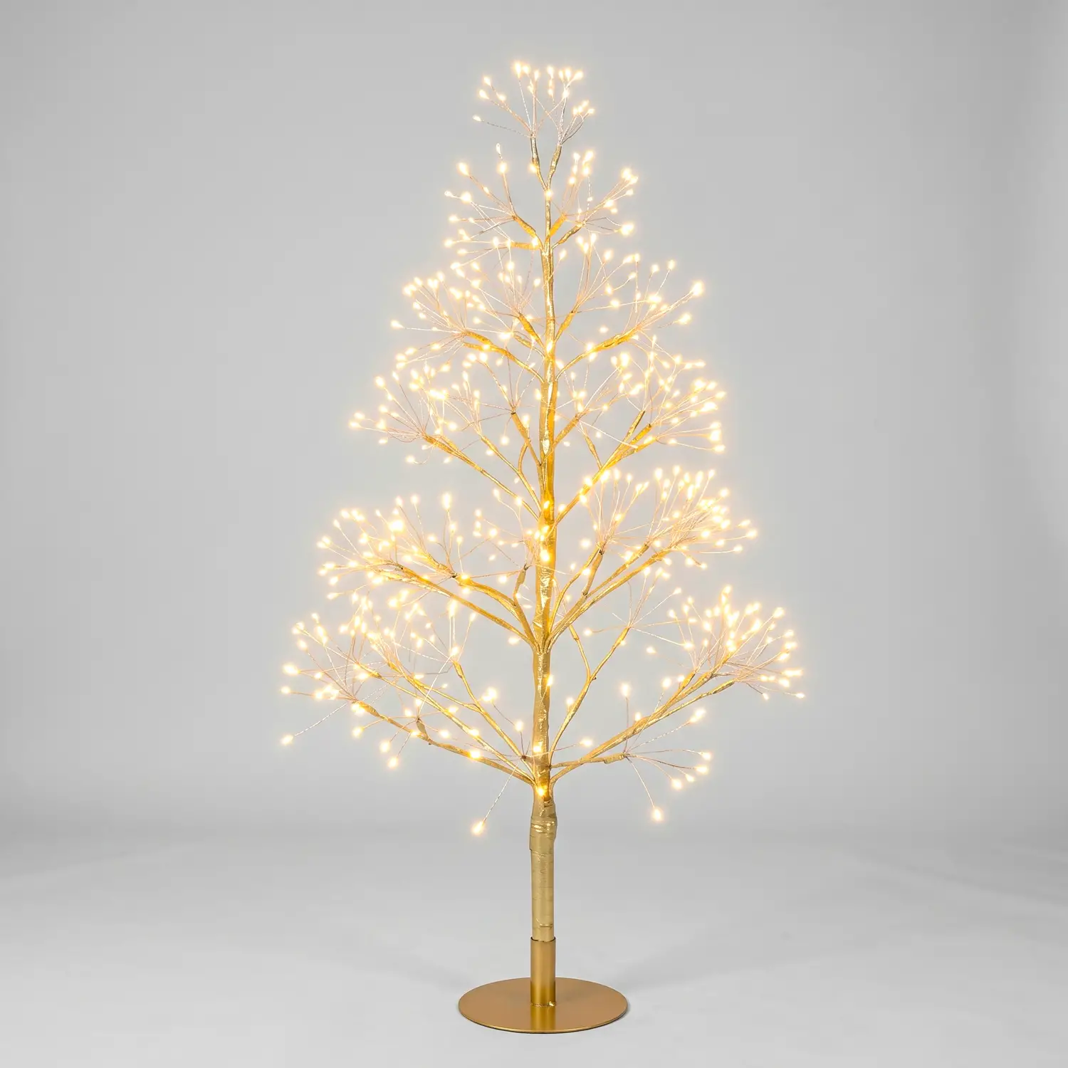 Albero di Natale Faggio Classico 270 LED, Altezza 50 cm, Finitura Oro per Interni ed Esterni - alberi led di design