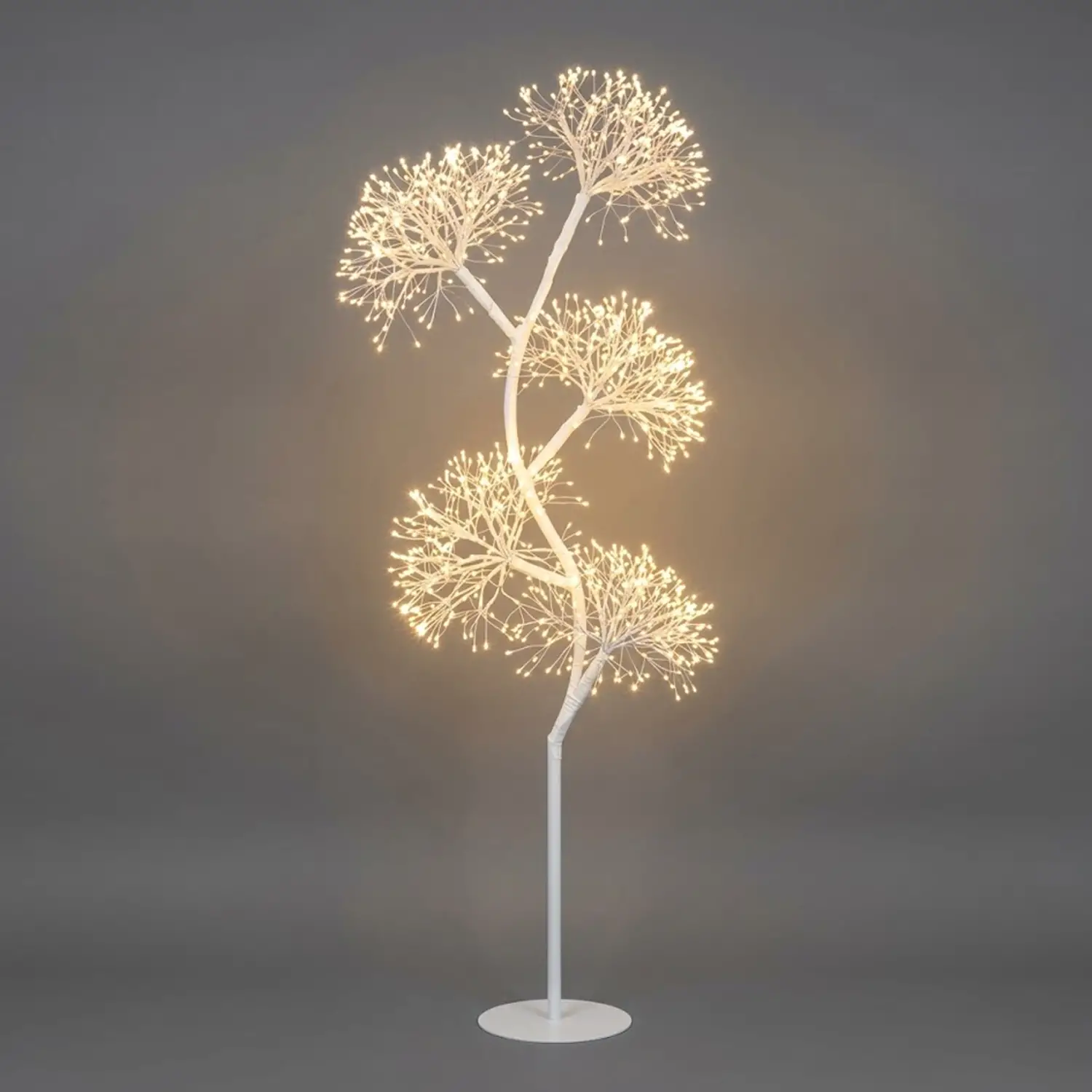 Albero Luminoso a Ciuffi Bianco 1200 Led, Altezza 150 cm, per Interni ed Esterni - alberi led di design