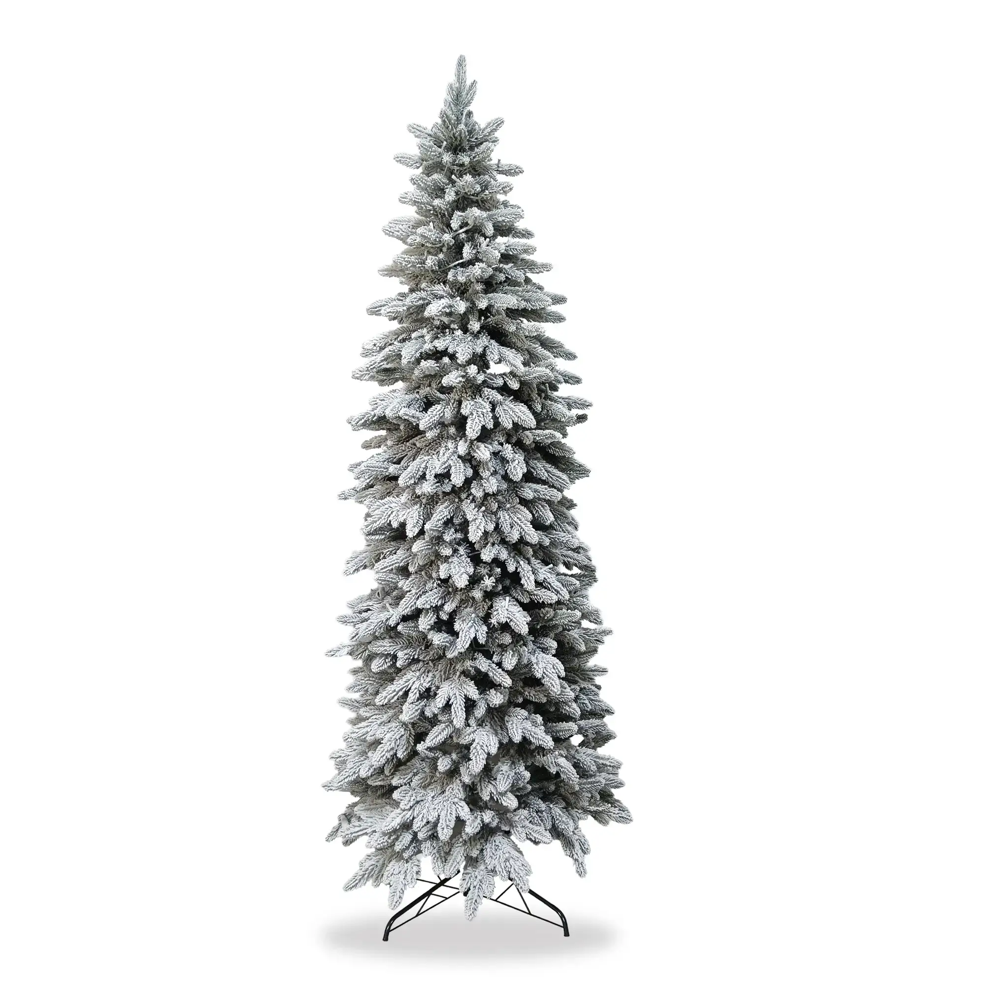 Albero di Natale Slim Innevato Fitz Roy, 422 Rami in 100% PE Real Touch , Altezza 210 cm - alberi