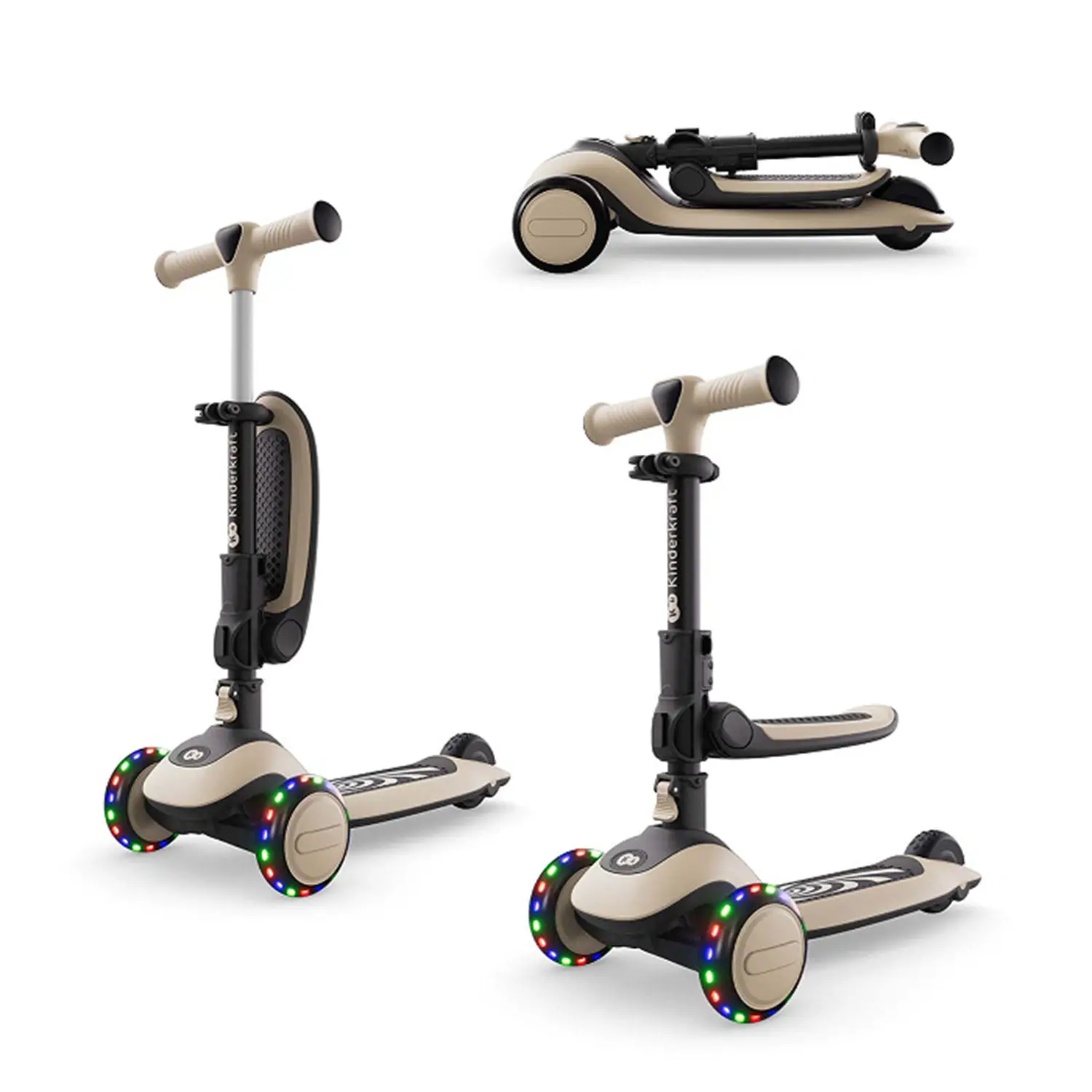 Monopattino Evolutivo 2in1 con Seduta HALLEY 2 Stone White - monopattini