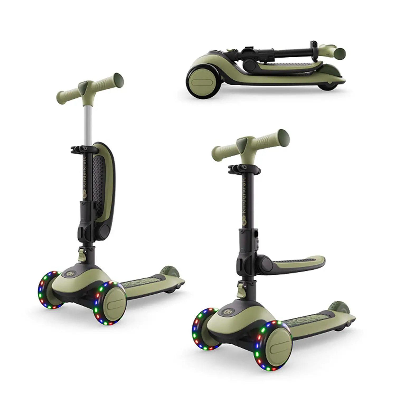 Monopattino Evolutivo 2in1 con Seduta HALLEY 2 Green - monopattini