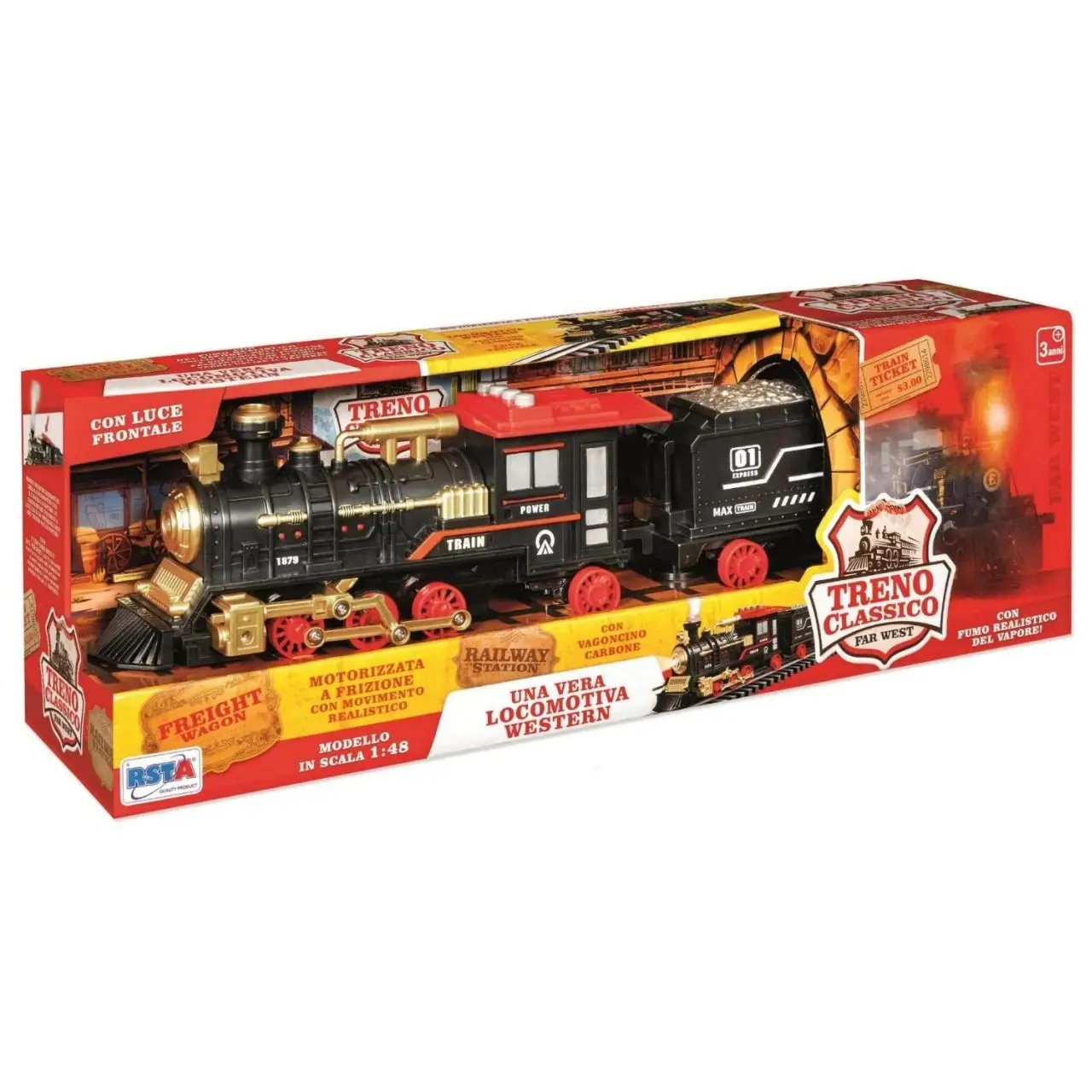Treno Classico Try Me Suoni Fumo E Luci Scala 1:48 - Veicoli, garage e piste