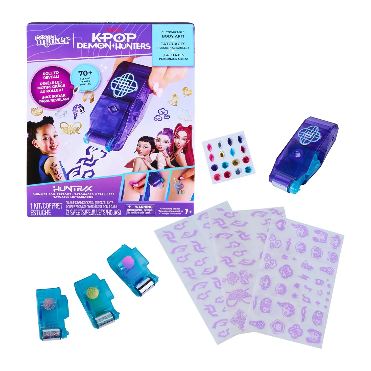 Cool Maker Kpop Demon Hunters Shimmer Me - Roll Crea Tatoo - creatività