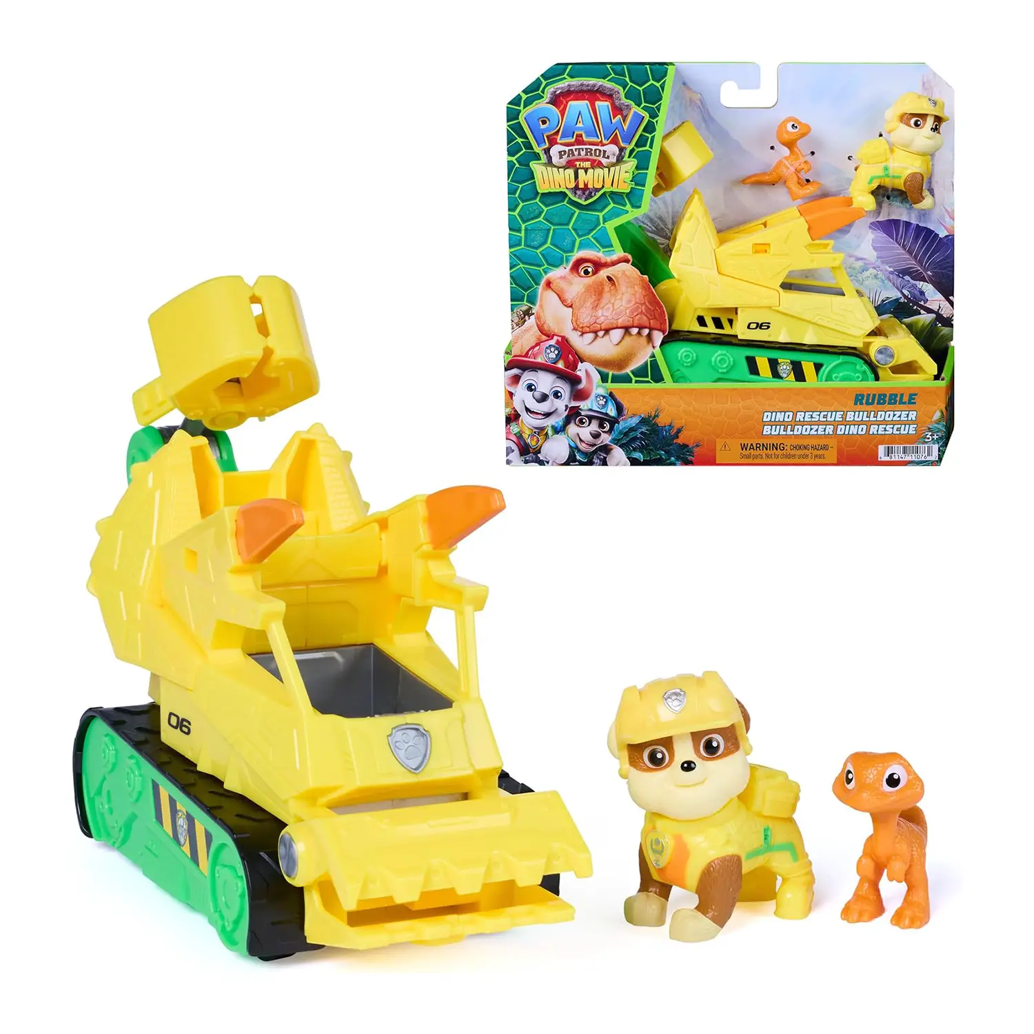 Paw Patrol Dino Movie Veicolo Rubble - action figures ed accessori