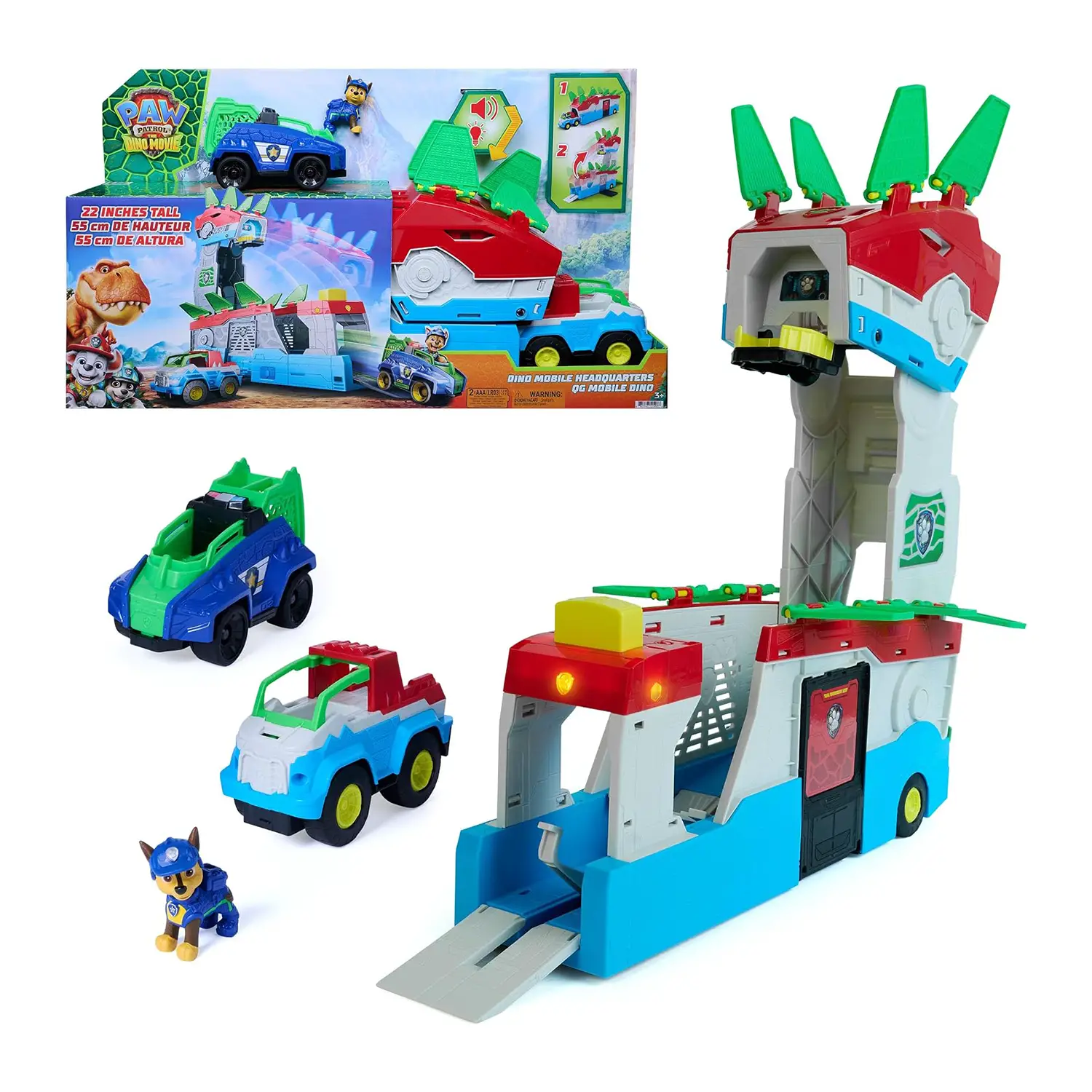 Paw Patrol Dino Movie Dino Patroller Trasformabile - action figures ed accessori