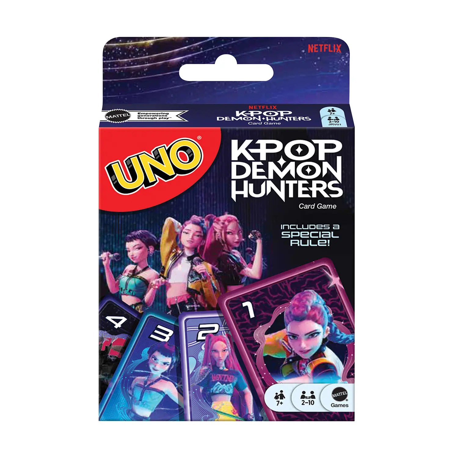 Mattel UNO KPop Demon Hunters JRV01 - Gioco di Carte K-Pop - collezionabili bambina