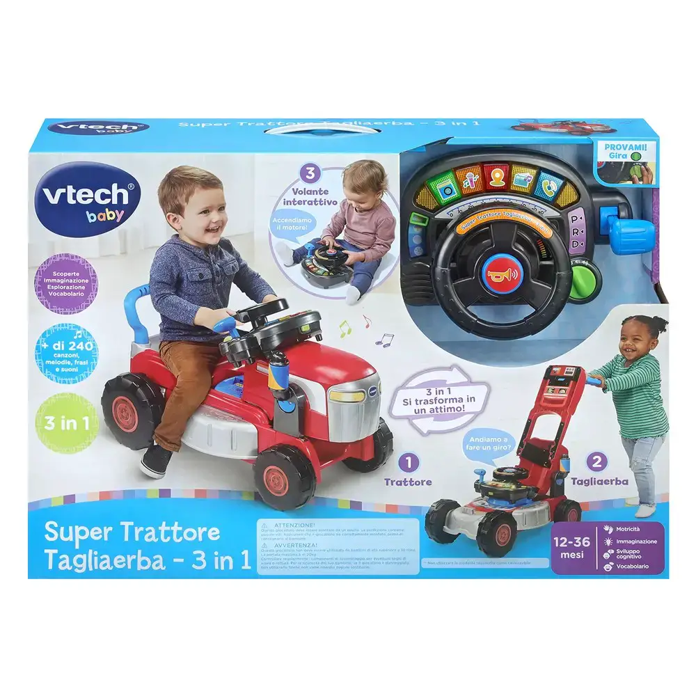 Super Trattore Tagliaerba Evolutivo - 3 In 1 - Primi movimenti