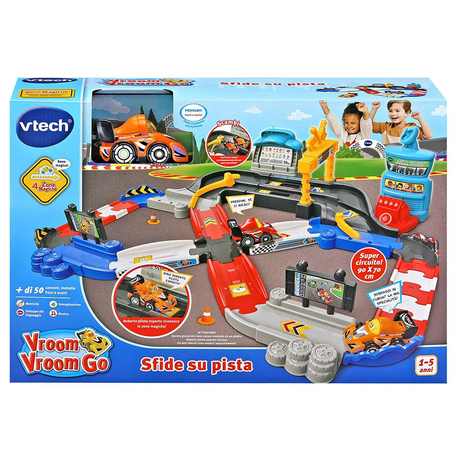VTech Vroom Vroom Go - Sfide su Pista, Gioco per Bambini - play set