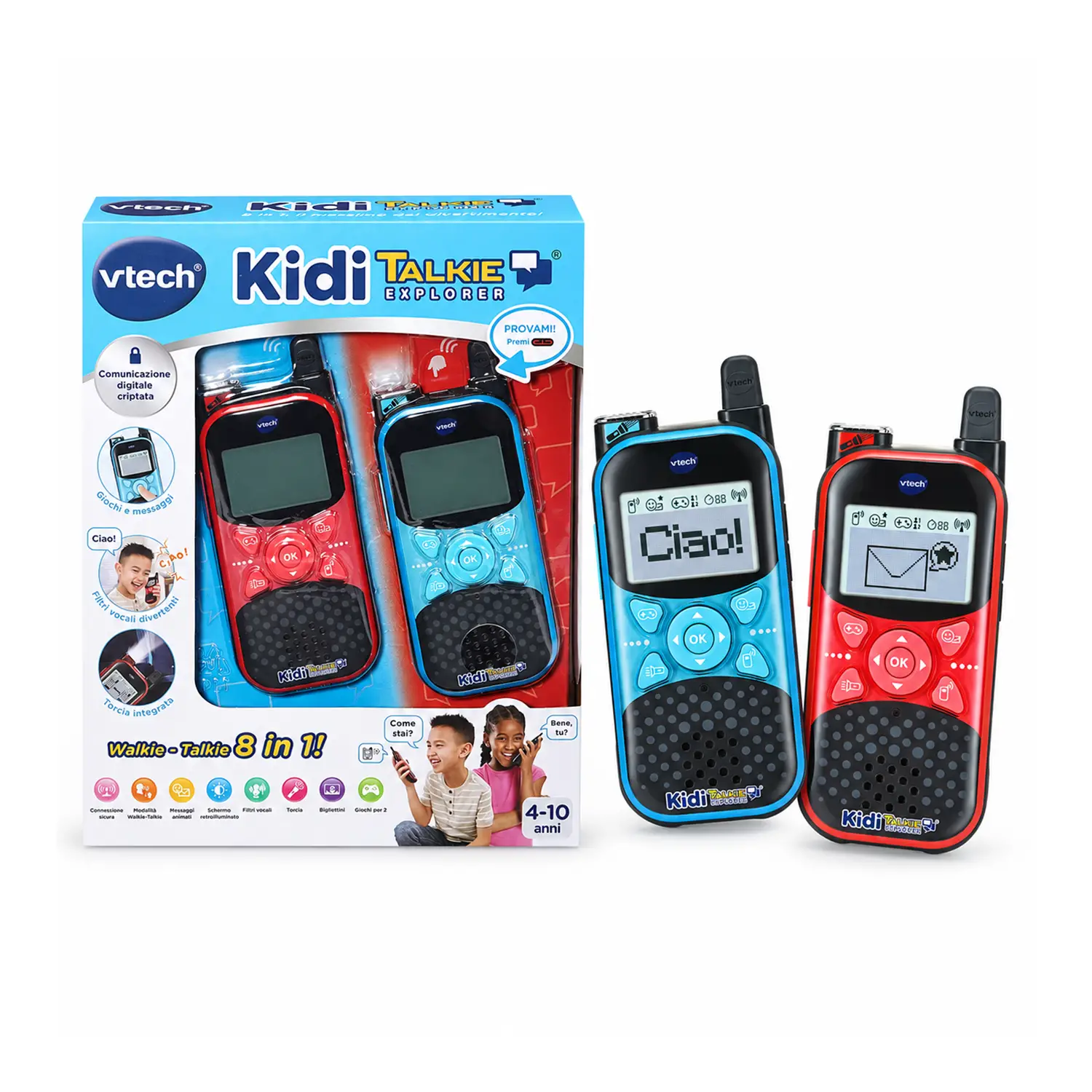 Kidi Talkie Explorer 8 in 1 Walkie Talkie - giochi elettronici