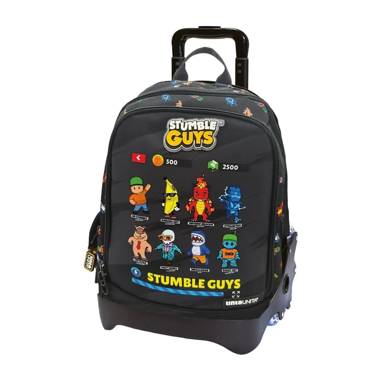 Tinta Unita Stumble Guys Trolley Cross Zaino Nero - zaini scuola